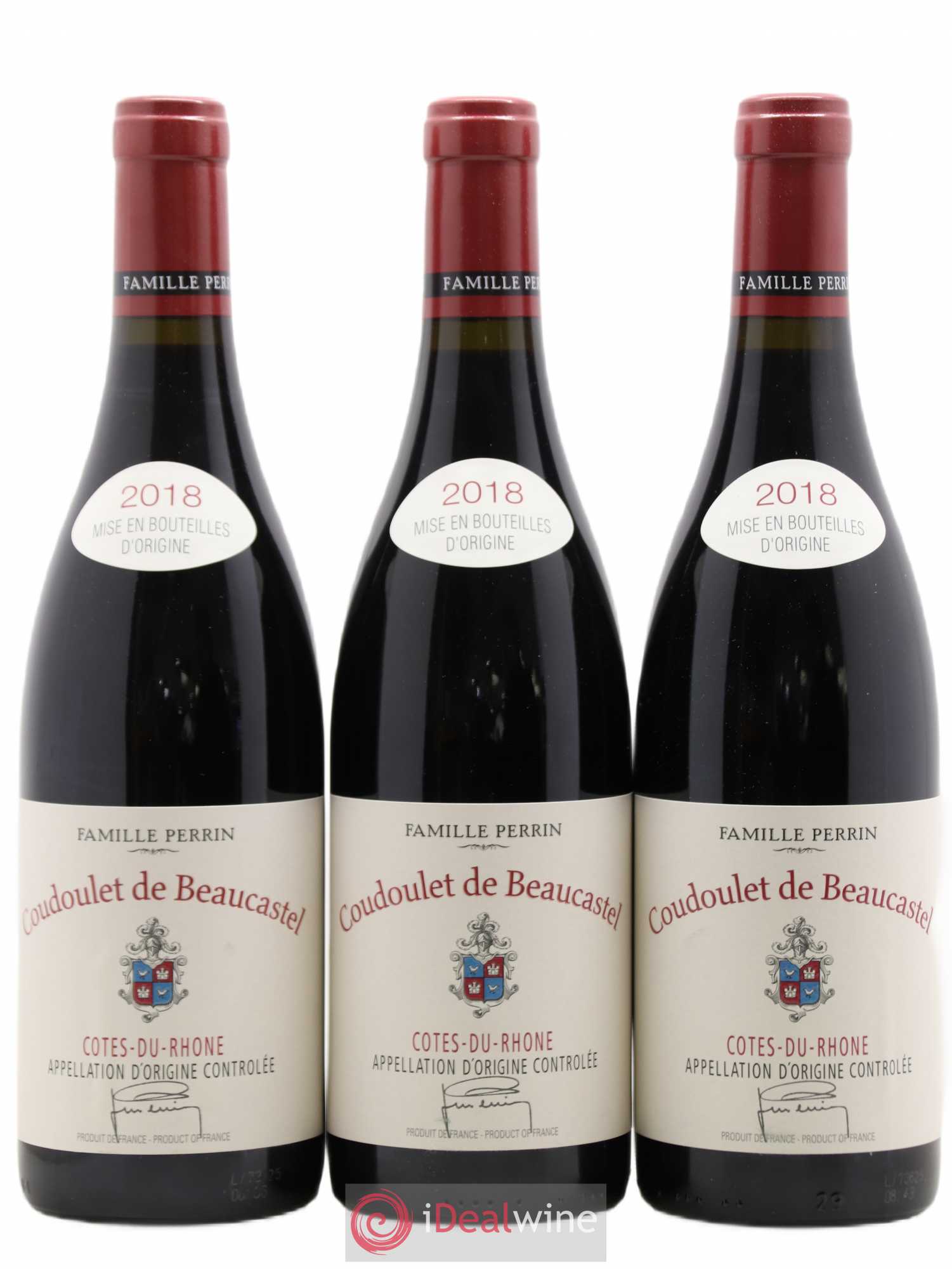 Côtes-du-Rhône Coudoulet de Beaucastel Famille Perrin 2018 - Lot de 6 bouteilles - 1