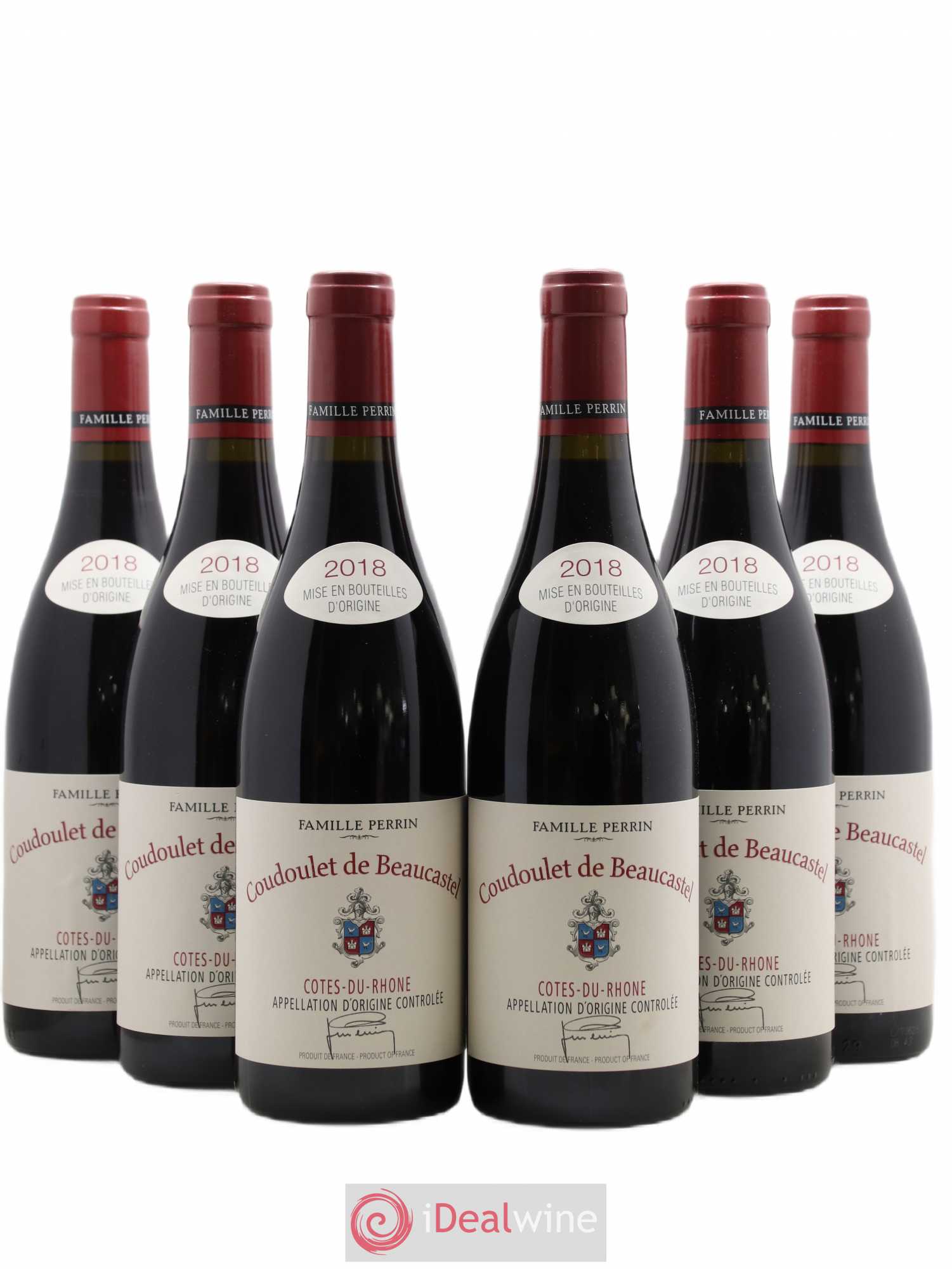Côtes-du-Rhône Coudoulet de Beaucastel Famille Perrin 2018 - Lot de 6 bouteilles - 0