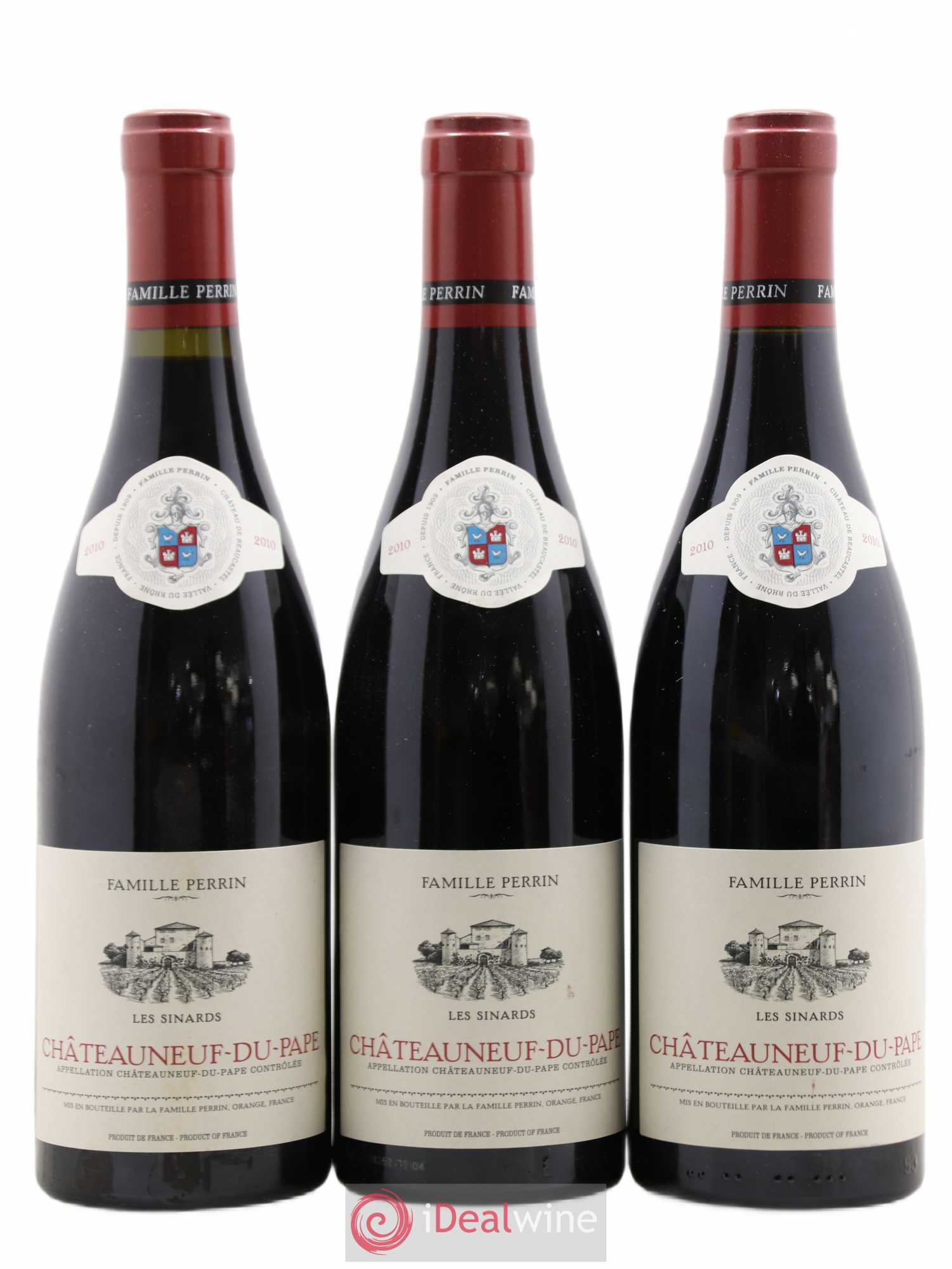 Châteauneuf-du-Pape Les Sinards Perrin 2010 - Lot de 3 bouteilles - 0