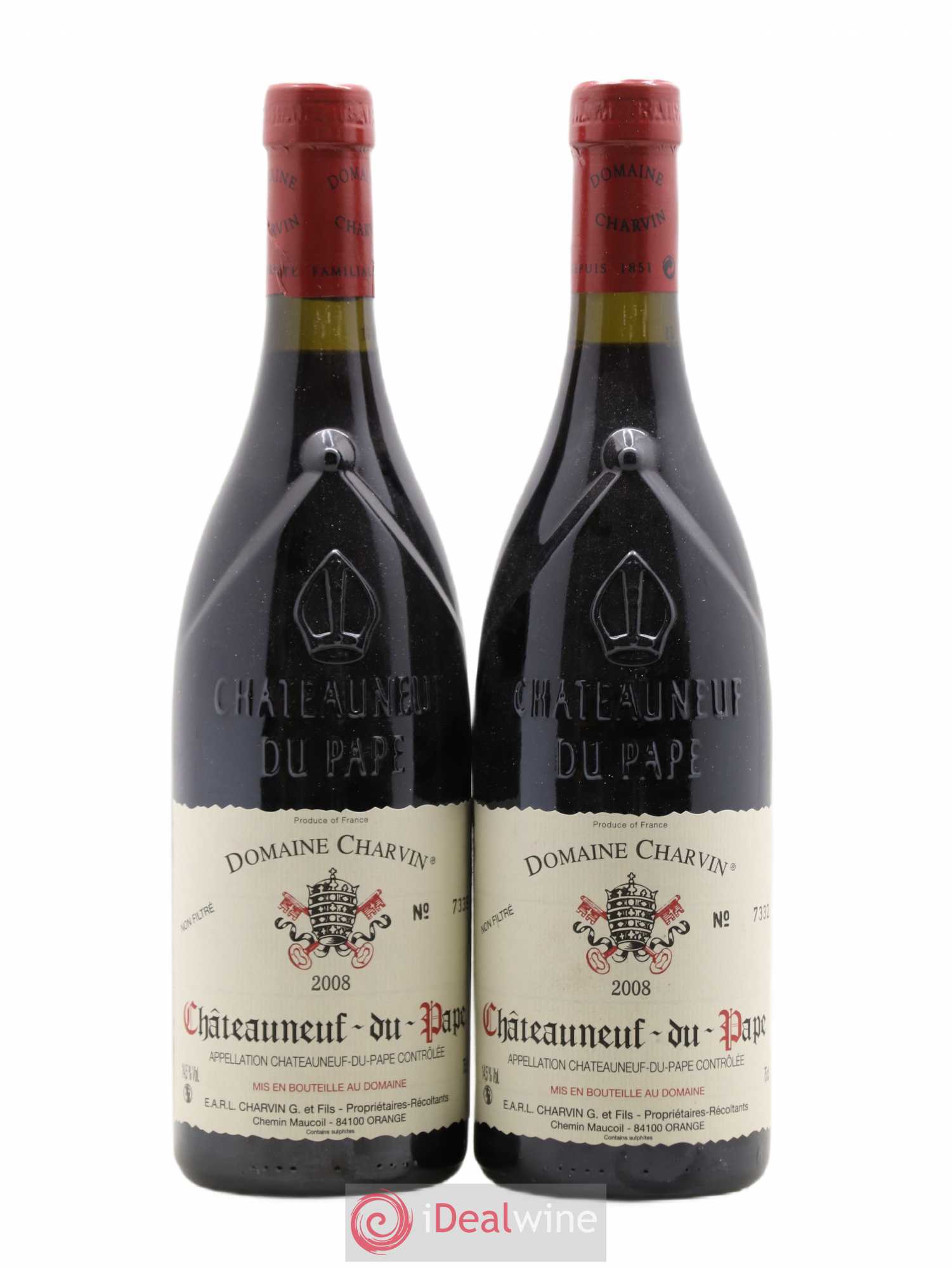 Châteauneuf-du-Pape Charvin (Domaine) 2008 - Lot de 2 bouteilles - 0