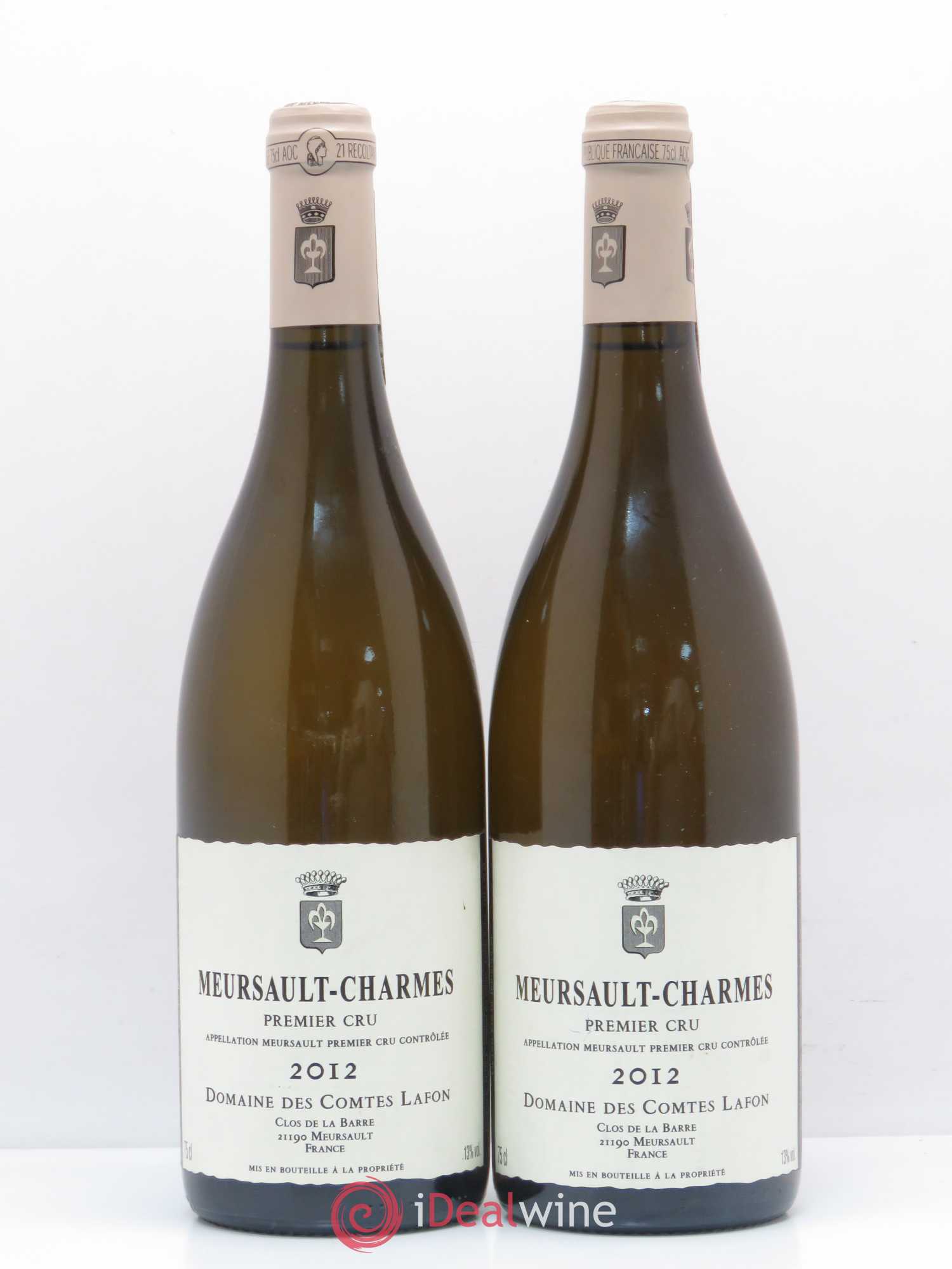 Meursault 1er Cru Charmes Comtes Lafon (Domaine des) 2012 - Lot de 2 bouteilles - 0