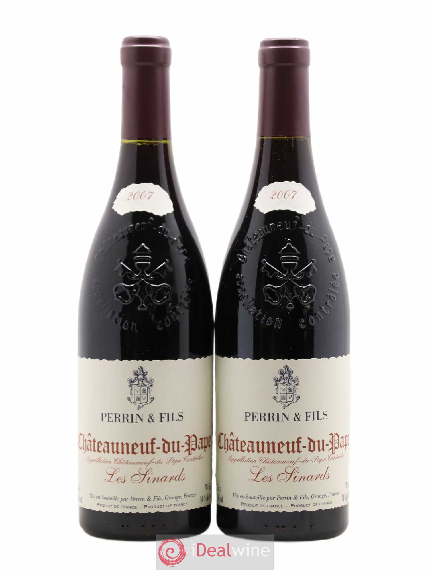 Châteauneuf-du-Pape Les Sinards Perrin 2007 - Lot de 2 bouteilles - 0