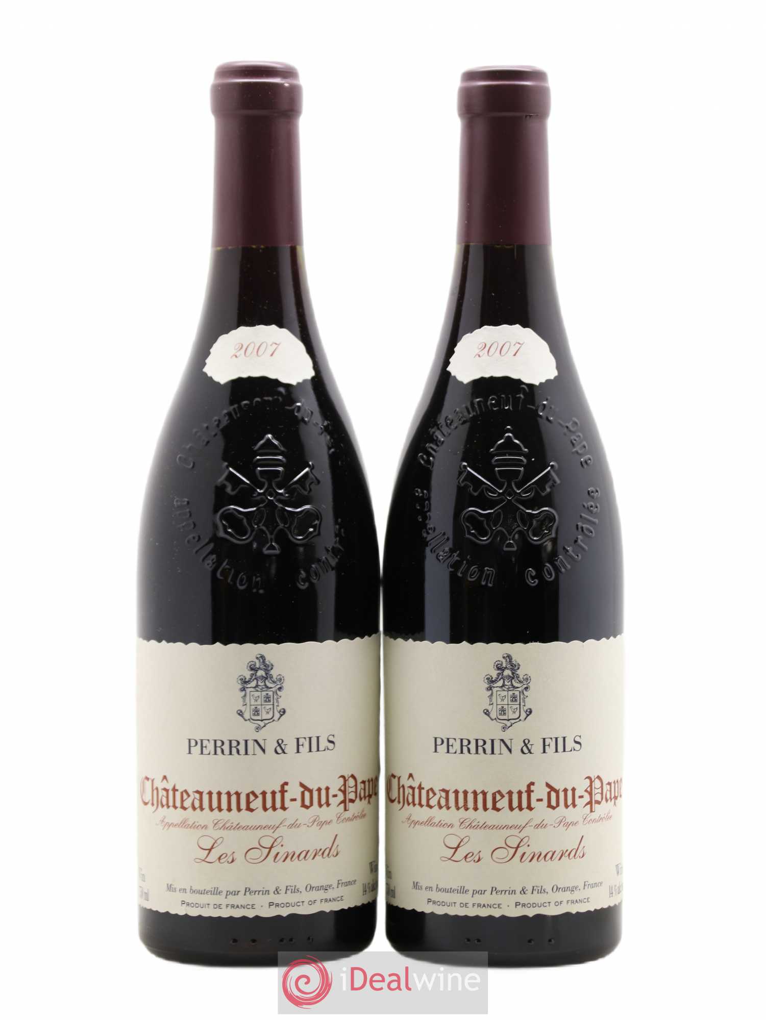 Châteauneuf-du-Pape Les Sinards Perrin 2007 - Lot de 2 bouteilles - 0