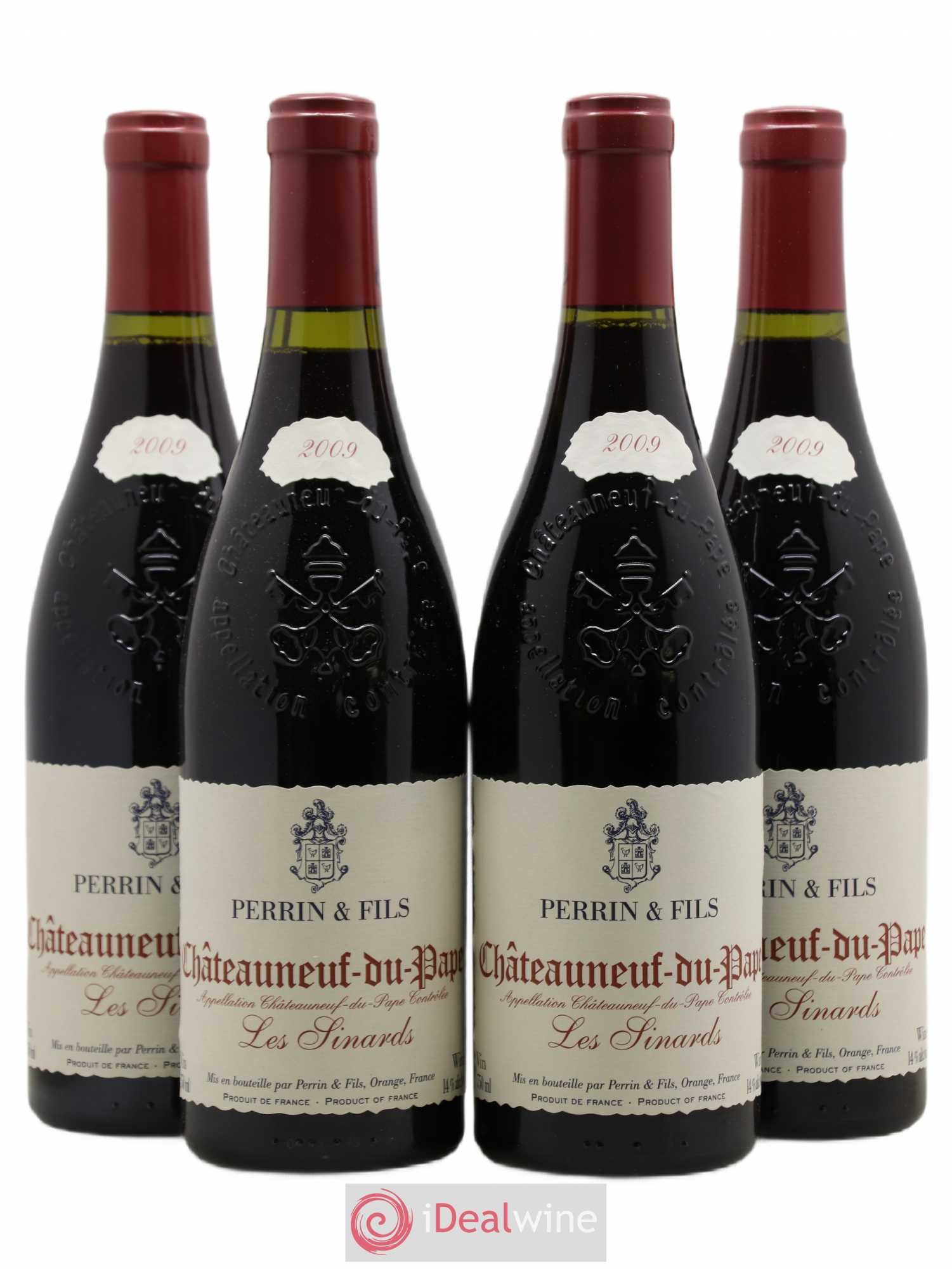 Châteauneuf-du-Pape Les Sinards Perrin 2009 - Lot de 4 bouteilles - 0
