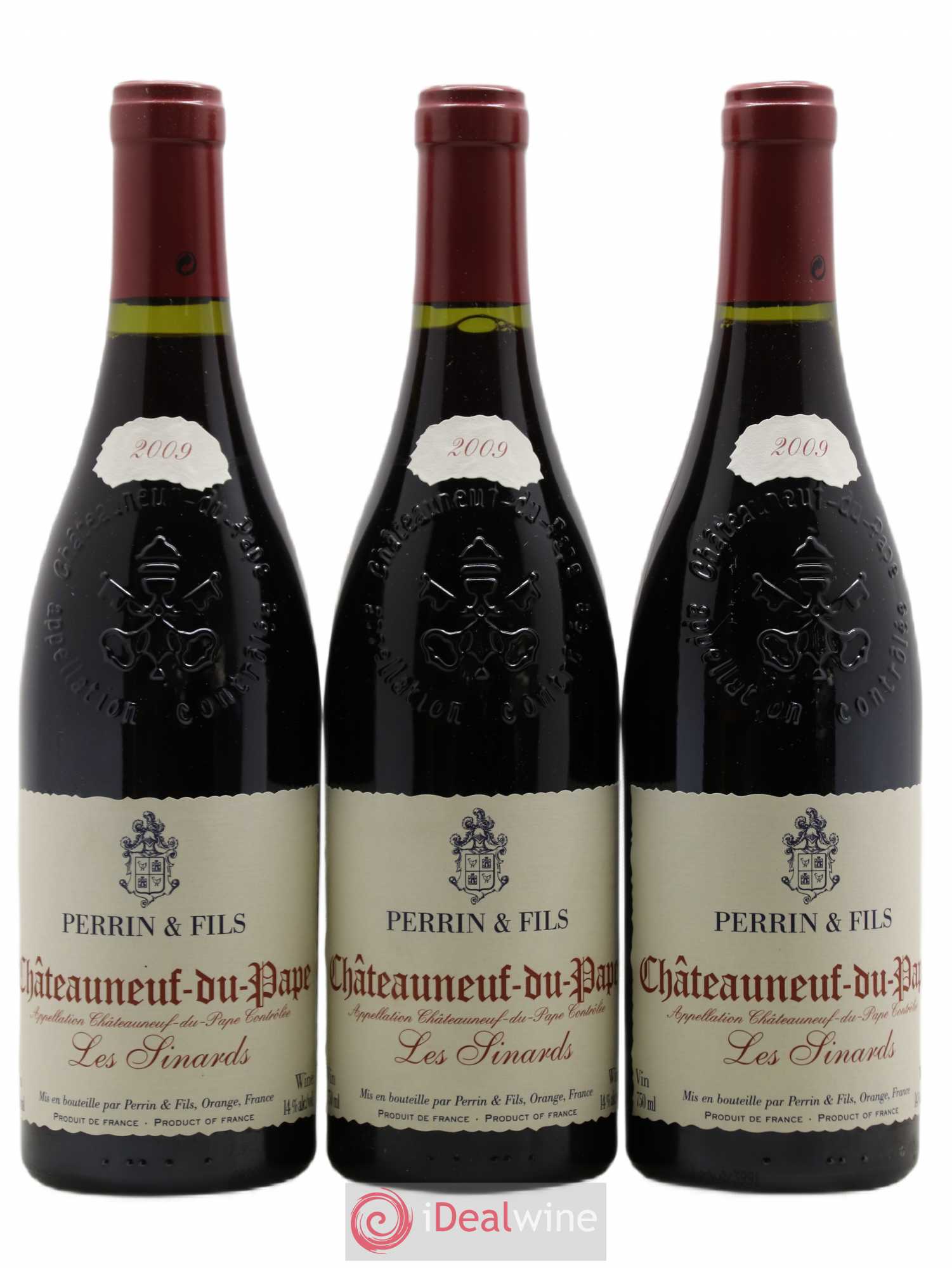 Châteauneuf-du-Pape Les Sinards Perrin 2009 - Lot de 3 bouteilles - 0