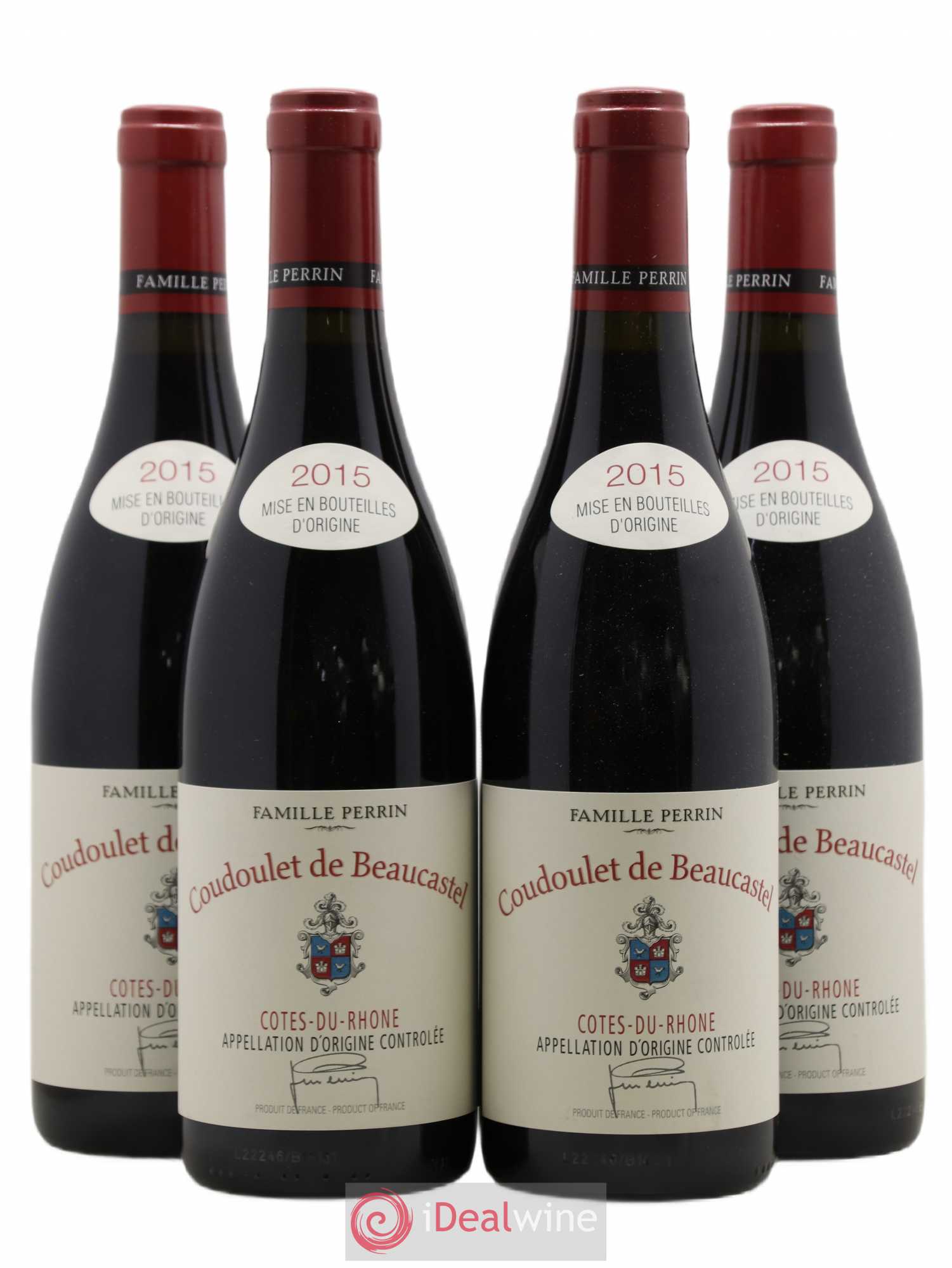 Côtes-du-Rhône Coudoulet de Beaucastel Famille Perrin 2015 - Lot of 4 bottles - 0