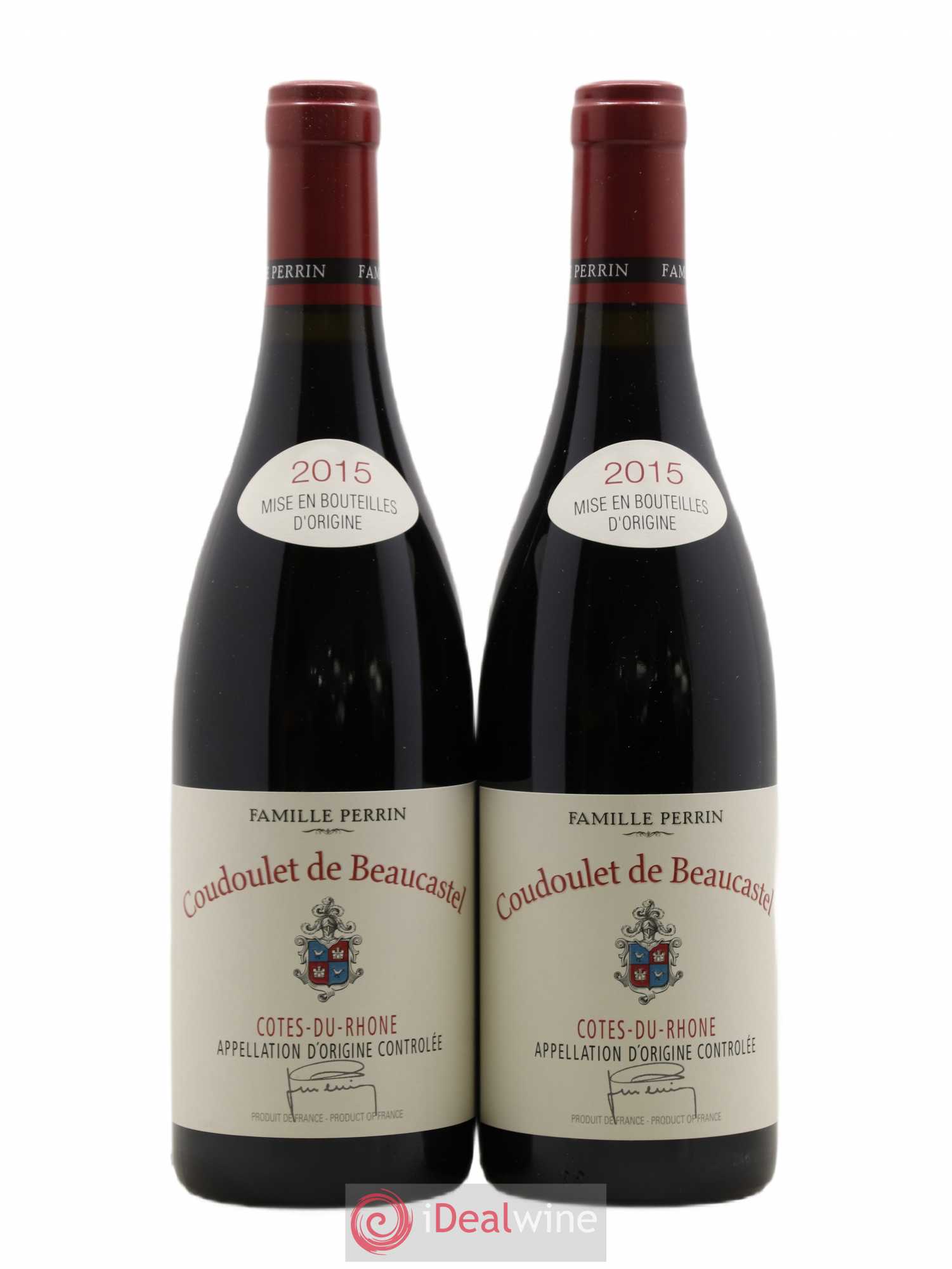 Côtes-du-Rhône Coudoulet de Beaucastel Famille Perrin 2015 - Lot de 2 bouteilles - 0
