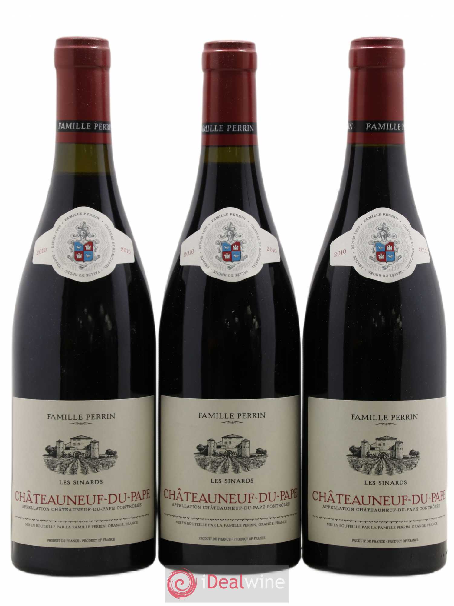 Châteauneuf-du-Pape Les Sinards Perrin 2010 - Lot de 3 bouteilles - 0