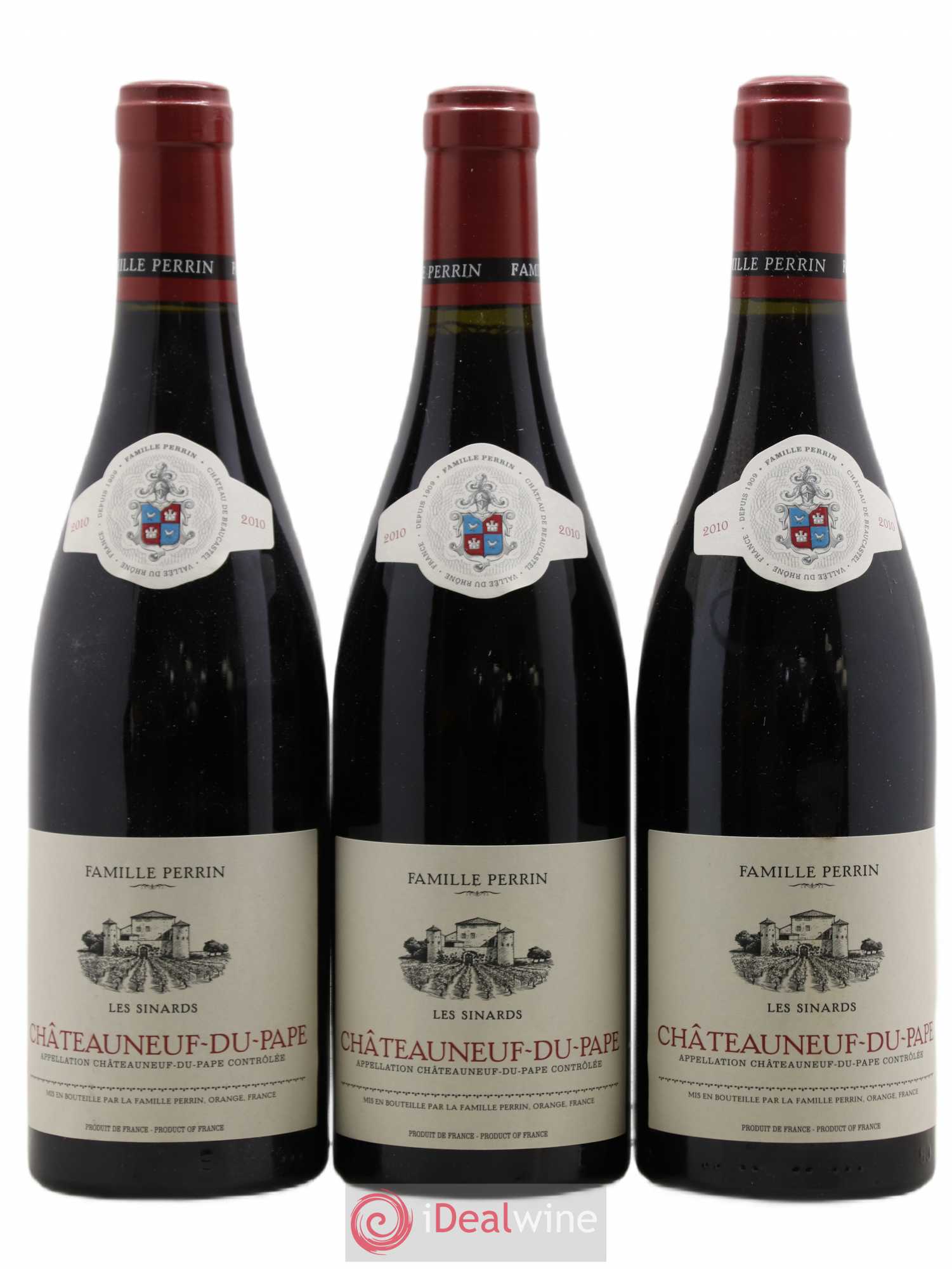 Châteauneuf-du-Pape Les Sinards Perrin 2010 - Lot de 3 bouteilles - 0