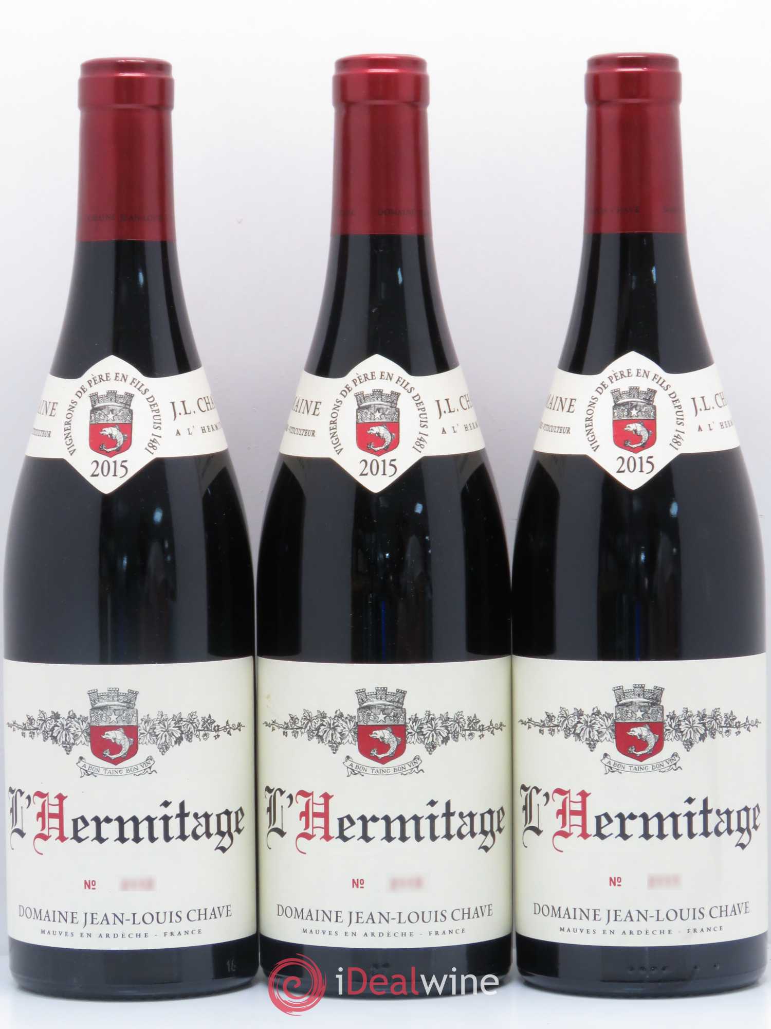 Hermitage Jean-Louis Chave 2015 - Lot de 3 bouteilles - 0