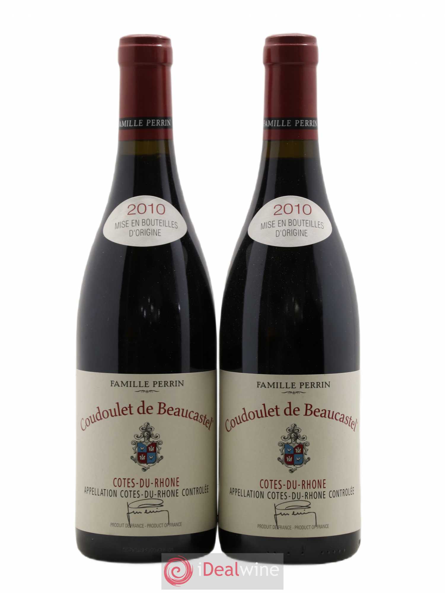 Côtes-du-Rhône Coudoulet de Beaucastel Famille Perrin 2010 - Lot de 2 bouteilles - 0