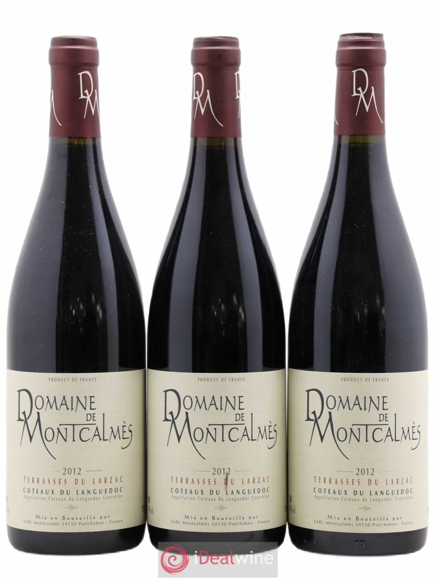 Terrasses du Larzac Domaine de Montcalmès Frédéric Pourtalié 2012 - Lot de 3 bouteilles - 0
