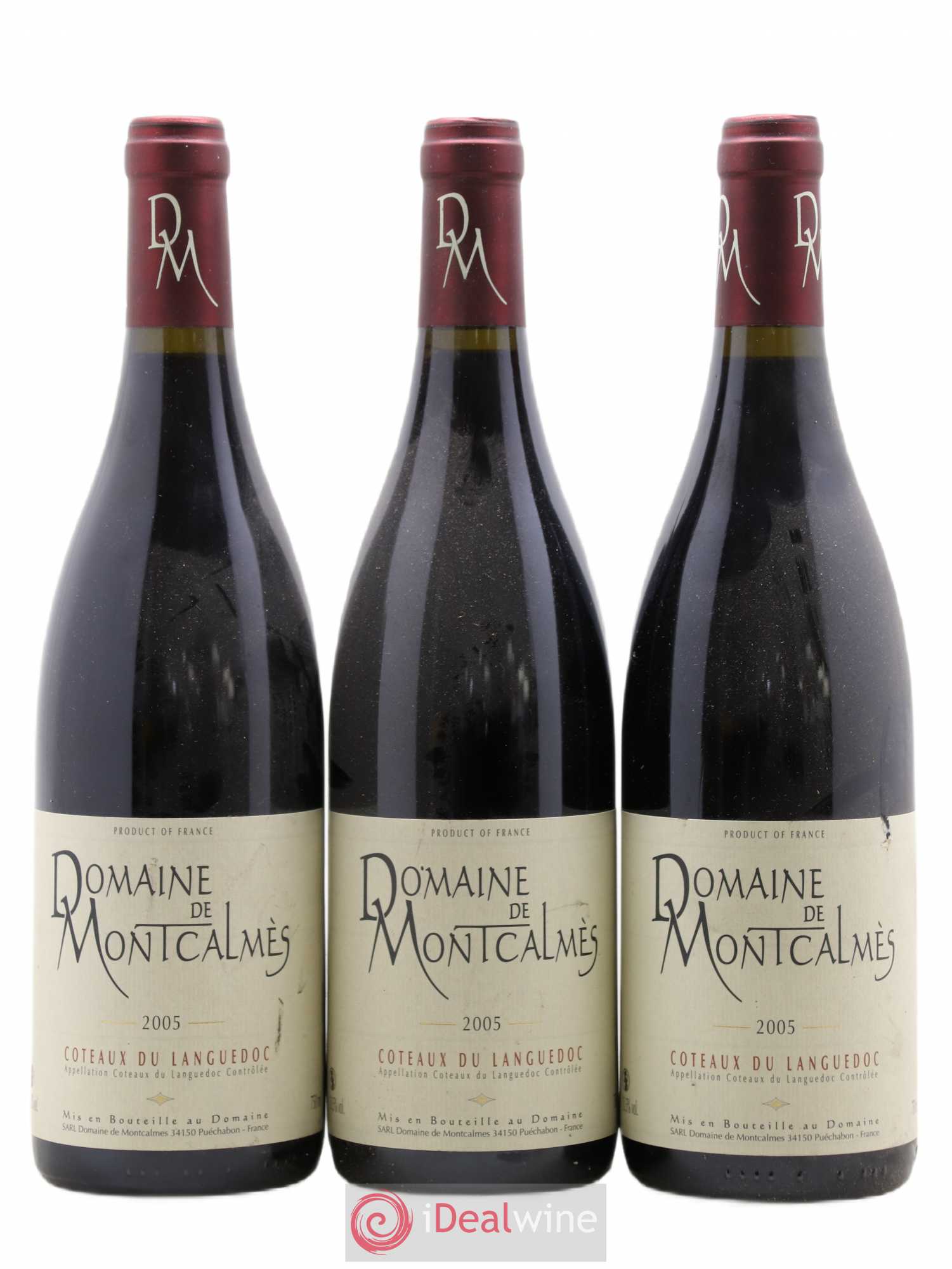 Terrasses du Larzac Domaine de Montcalmès Frédéric Pourtalié 2005 - Lot de 3 bouteilles - 0