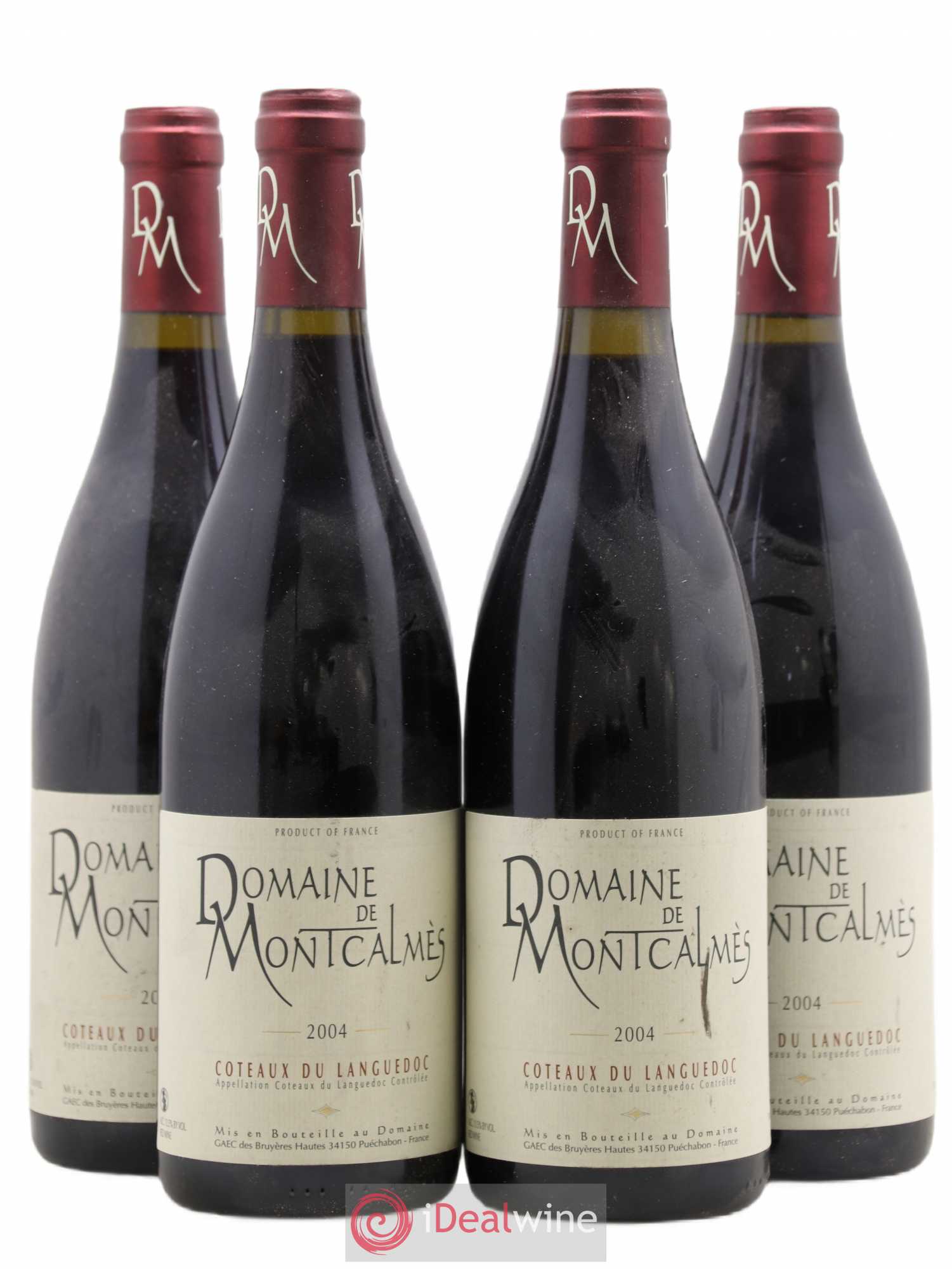 Terrasses du Larzac Domaine de Montcalmès Frédéric Pourtalié 2004 - Lot de 4 bouteilles - 0