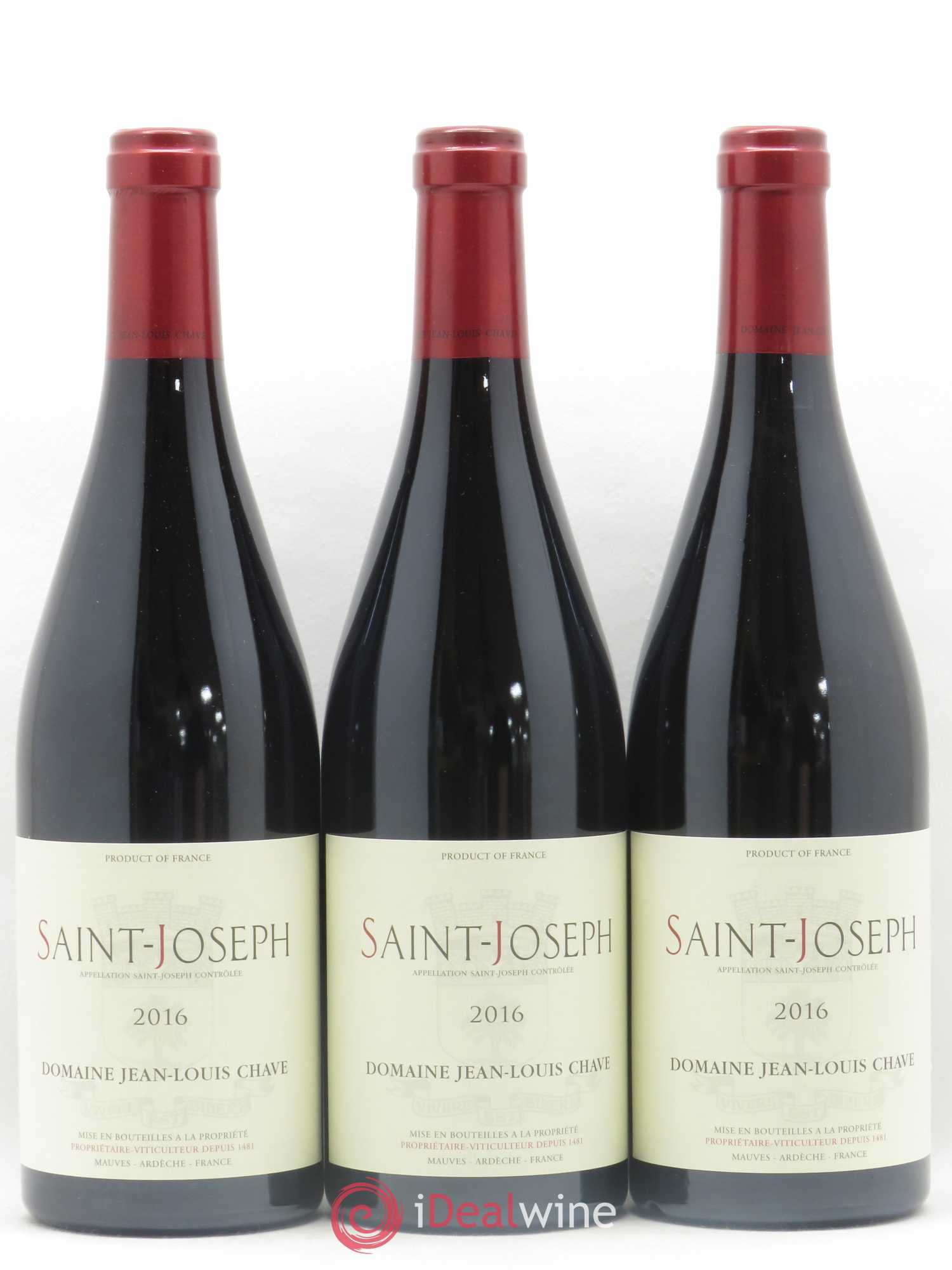 Saint-Joseph Jean-Louis Chave 2016 - Lot de 3 bouteilles - 0