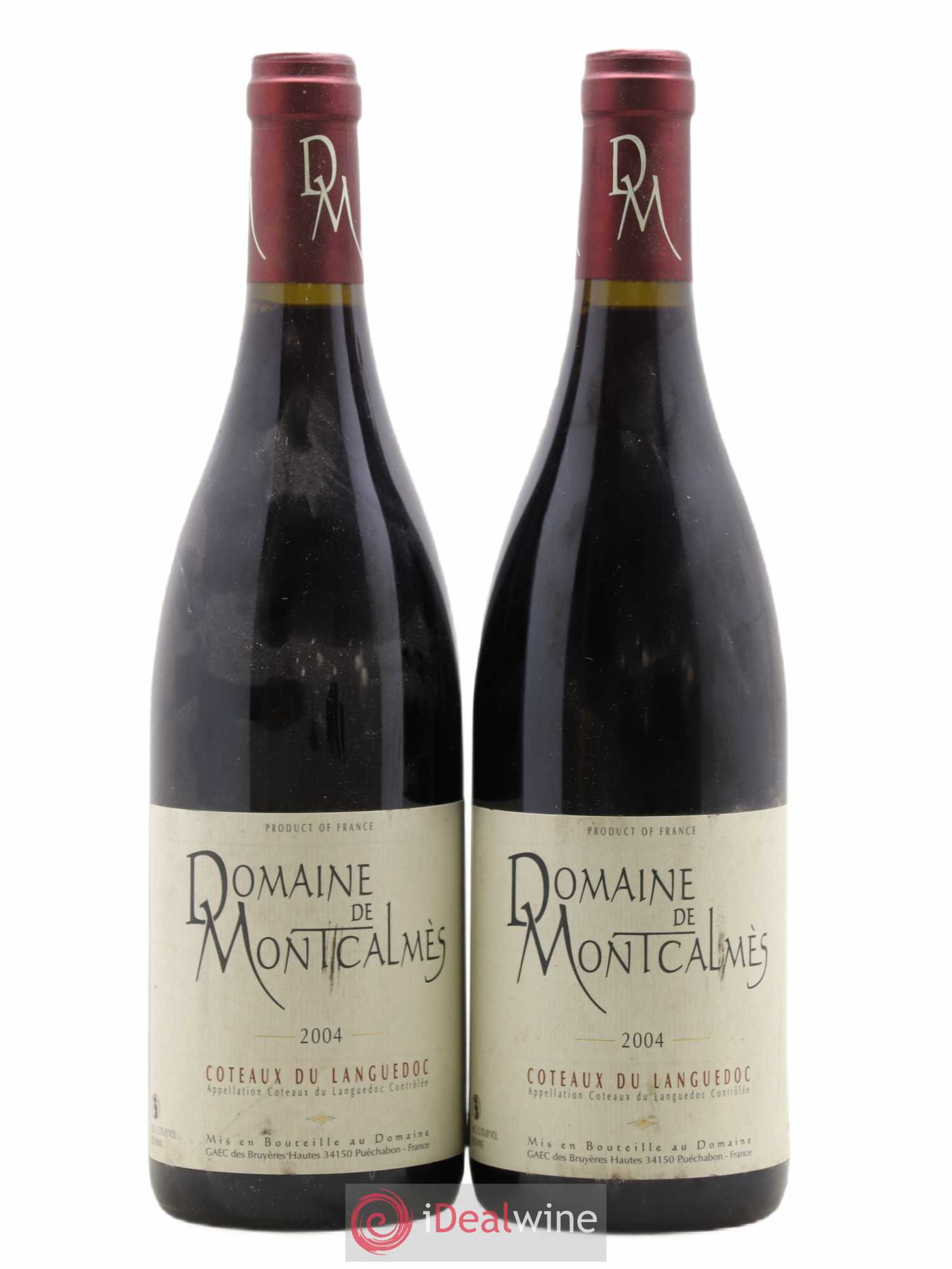 Terrasses du Larzac Domaine de Montcalmès Frédéric Pourtalié 2004 - Lot de 2 bouteilles - 0