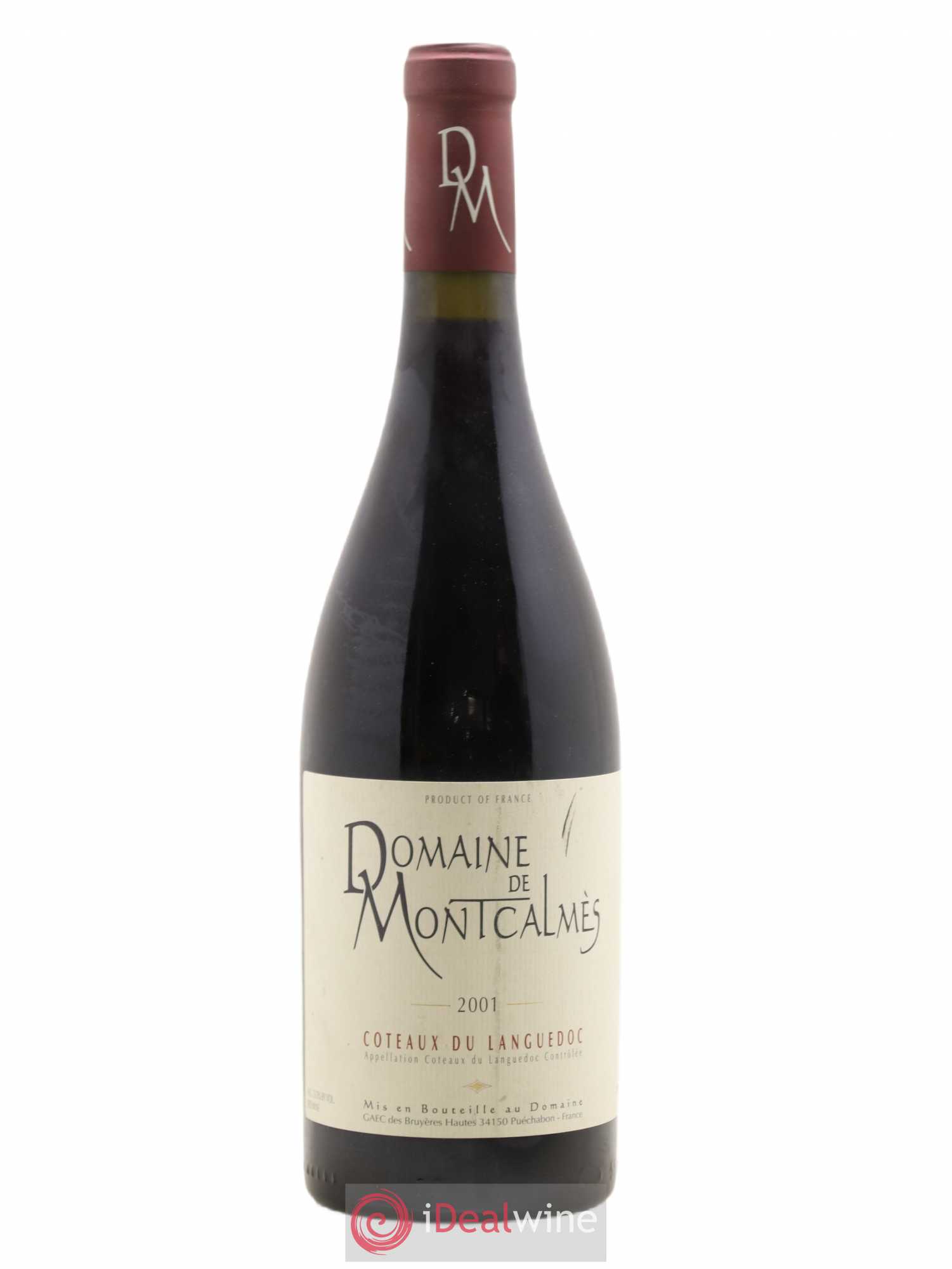 Terrasses du Larzac Domaine de Montcalmès Frédéric Pourtalié 2001 - Lot de 1 bouteille - 0