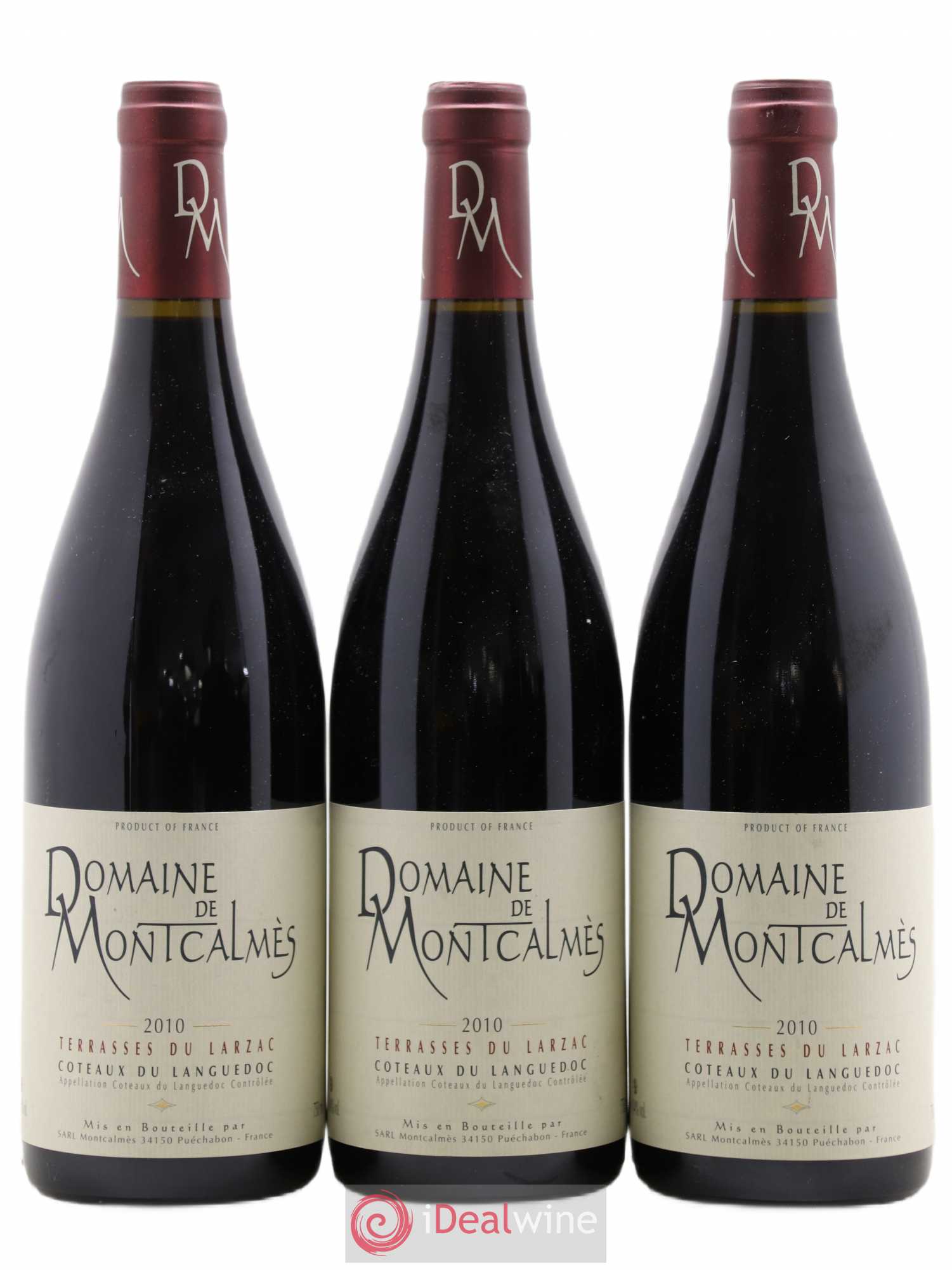 Terrasses du Larzac Domaine de Montcalmès Frédéric Pourtalié 2010 - Lot de 3 bouteilles - 0