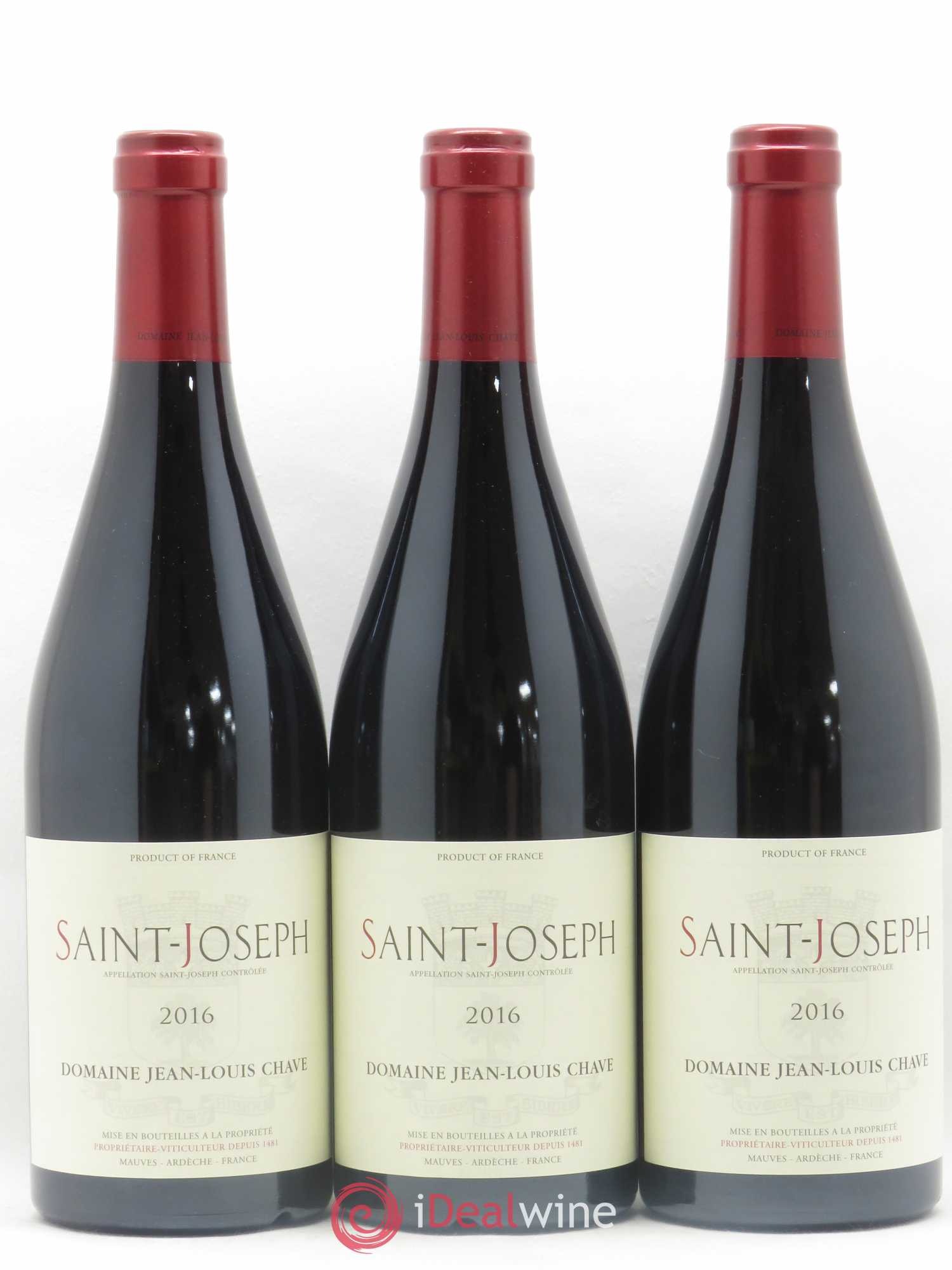 Saint-Joseph Jean-Louis Chave 2016 - Lot de 3 bouteilles - 0