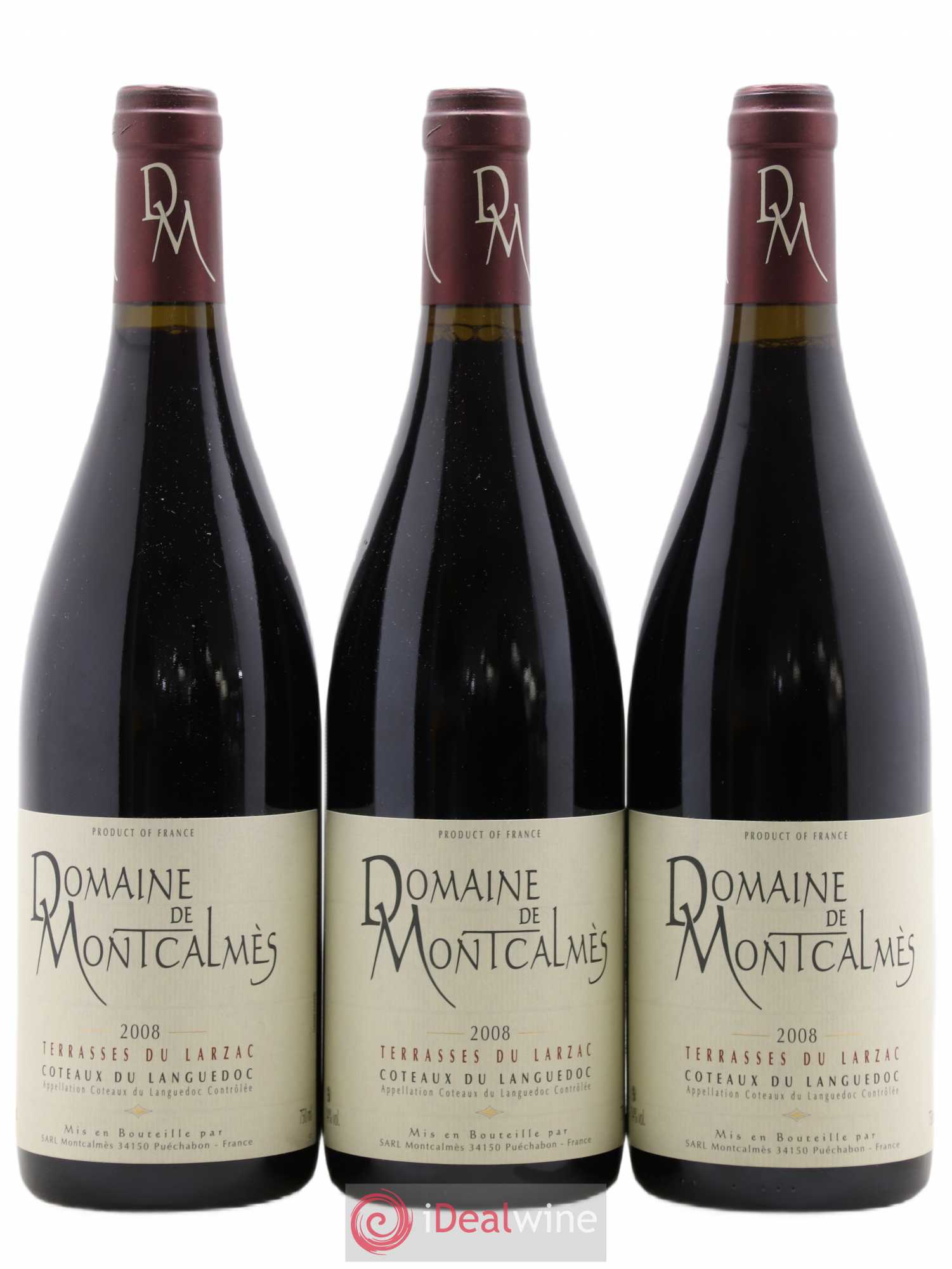 Terrasses du Larzac Domaine de Montcalmès Frédéric Pourtalié 2008 - Lot de 3 bouteilles - 0