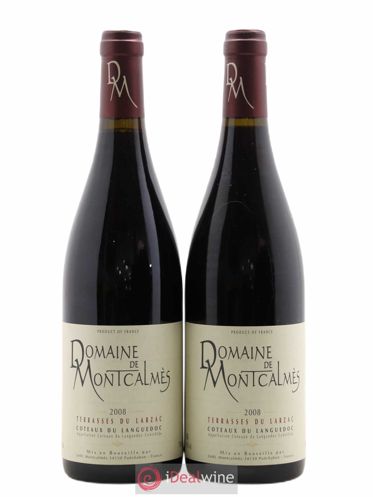 Terrasses du Larzac Domaine de Montcalmès Frédéric Pourtalié 2008 - Lot de 2 bouteilles - 0
