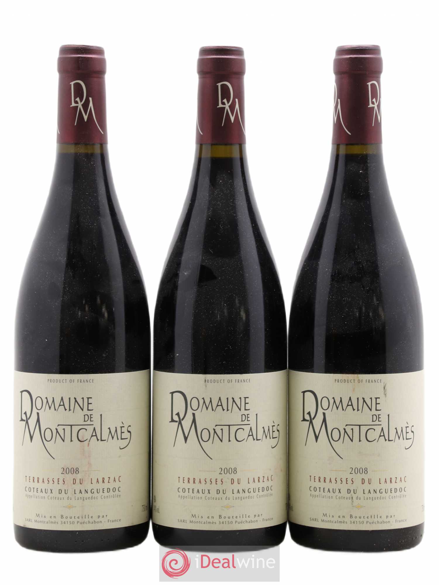 Terrasses du Larzac Domaine de Montcalmès Frédéric Pourtalié 2008 - Lot de 3 bouteilles - 0