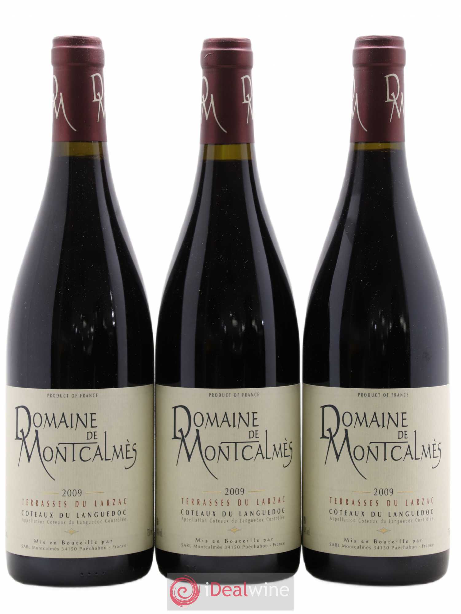 Terrasses du Larzac Domaine de Montcalmès Frédéric Pourtalié 2009 - Lot de 3 bouteilles - 0
