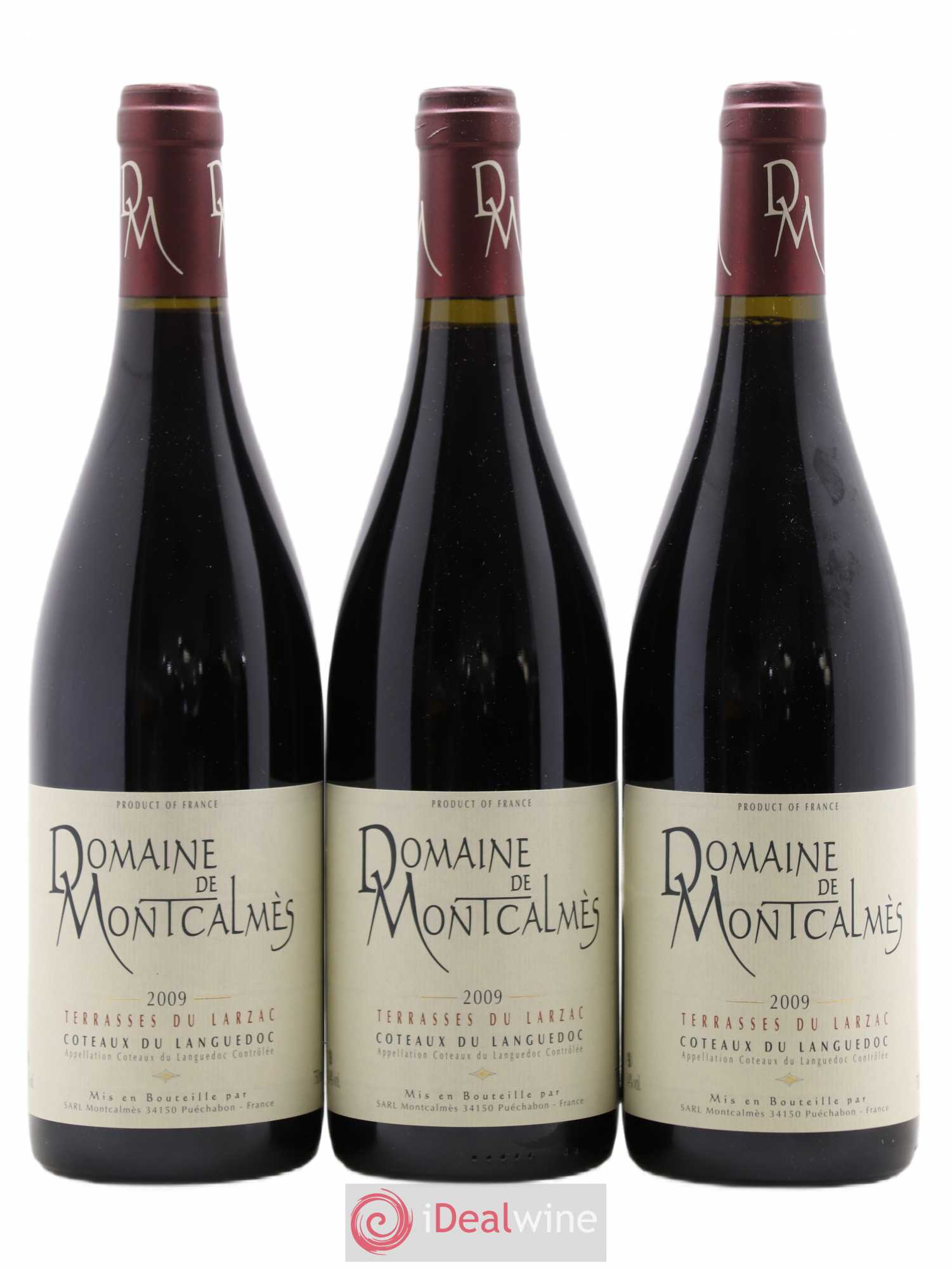 Terrasses du Larzac Domaine de Montcalmès Frédéric Pourtalié 2009 - Lot de 3 bouteilles - 0