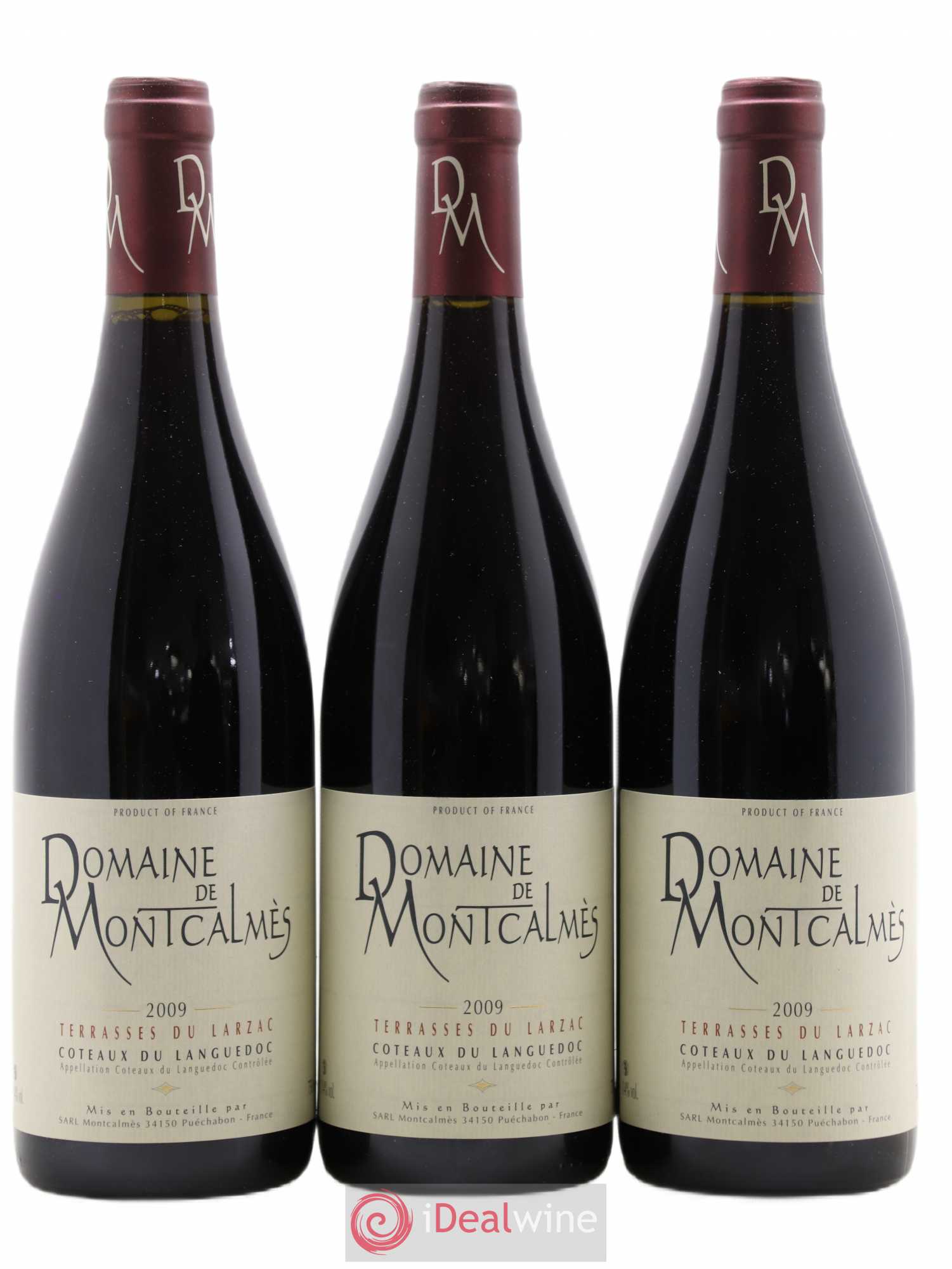 Terrasses du Larzac Domaine de Montcalmès Frédéric Pourtalié 2009 - Lot de 3 bouteilles - 0