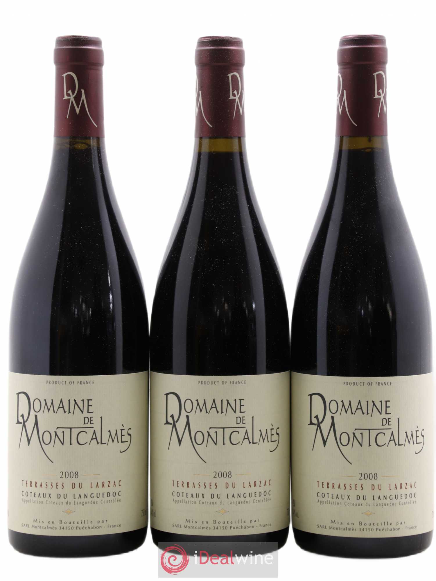 Terrasses du Larzac Domaine de Montcalmès Frédéric Pourtalié 2008 - Lot de 3 bouteilles - 0