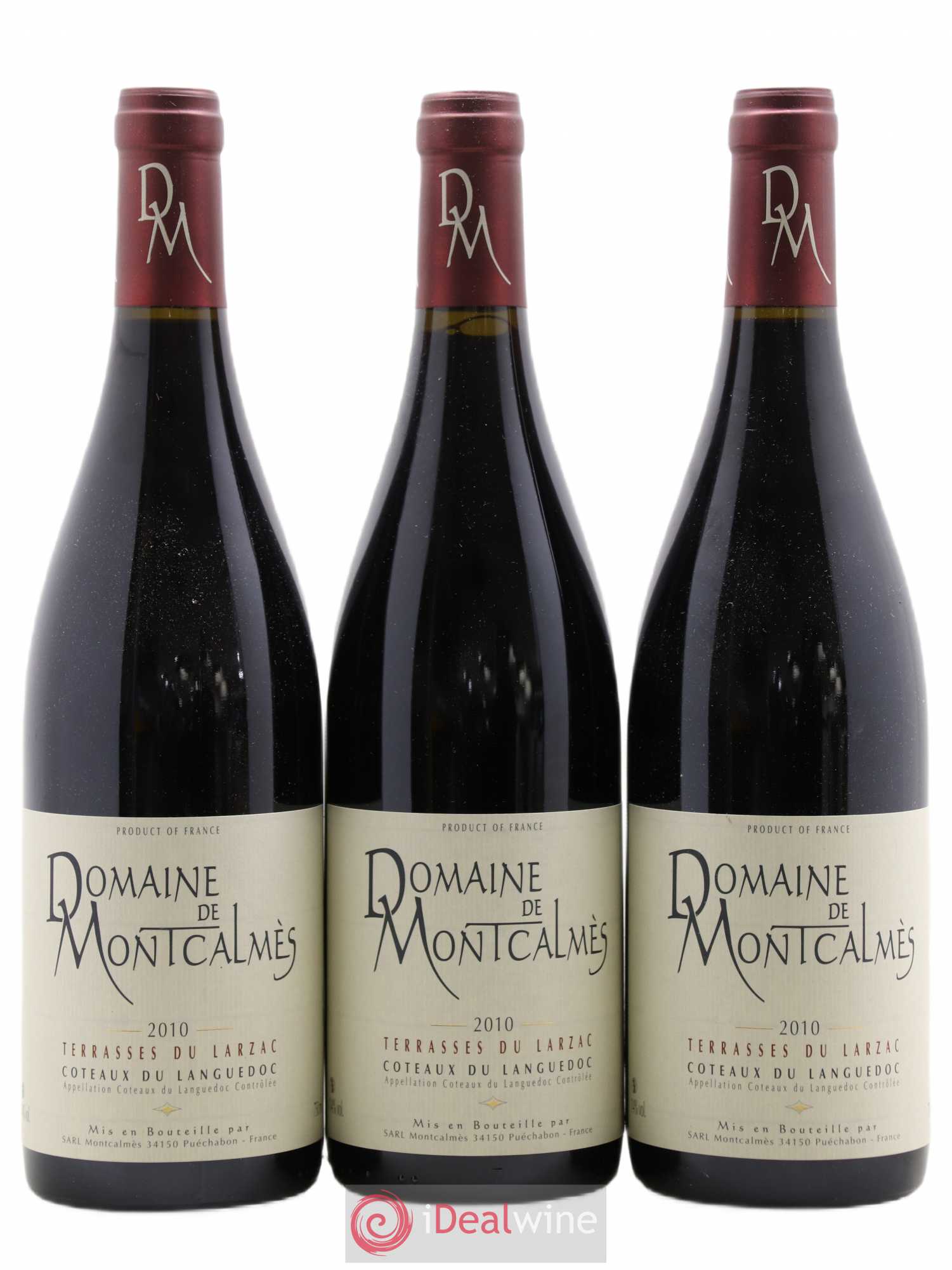 Terrasses du Larzac Domaine de Montcalmès Frédéric Pourtalié 2010 - Lot de 3 bouteilles - 0