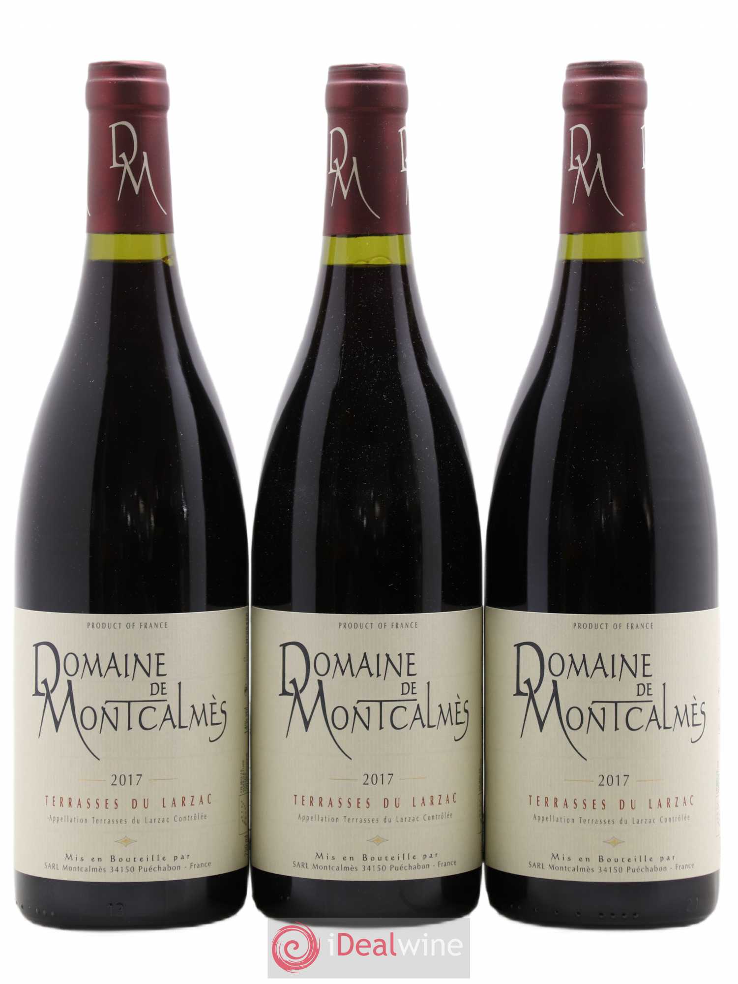 Terrasses du Larzac Domaine de Montcalmès Frédéric Pourtalié 2017 - Lot de 3 bouteilles - 0