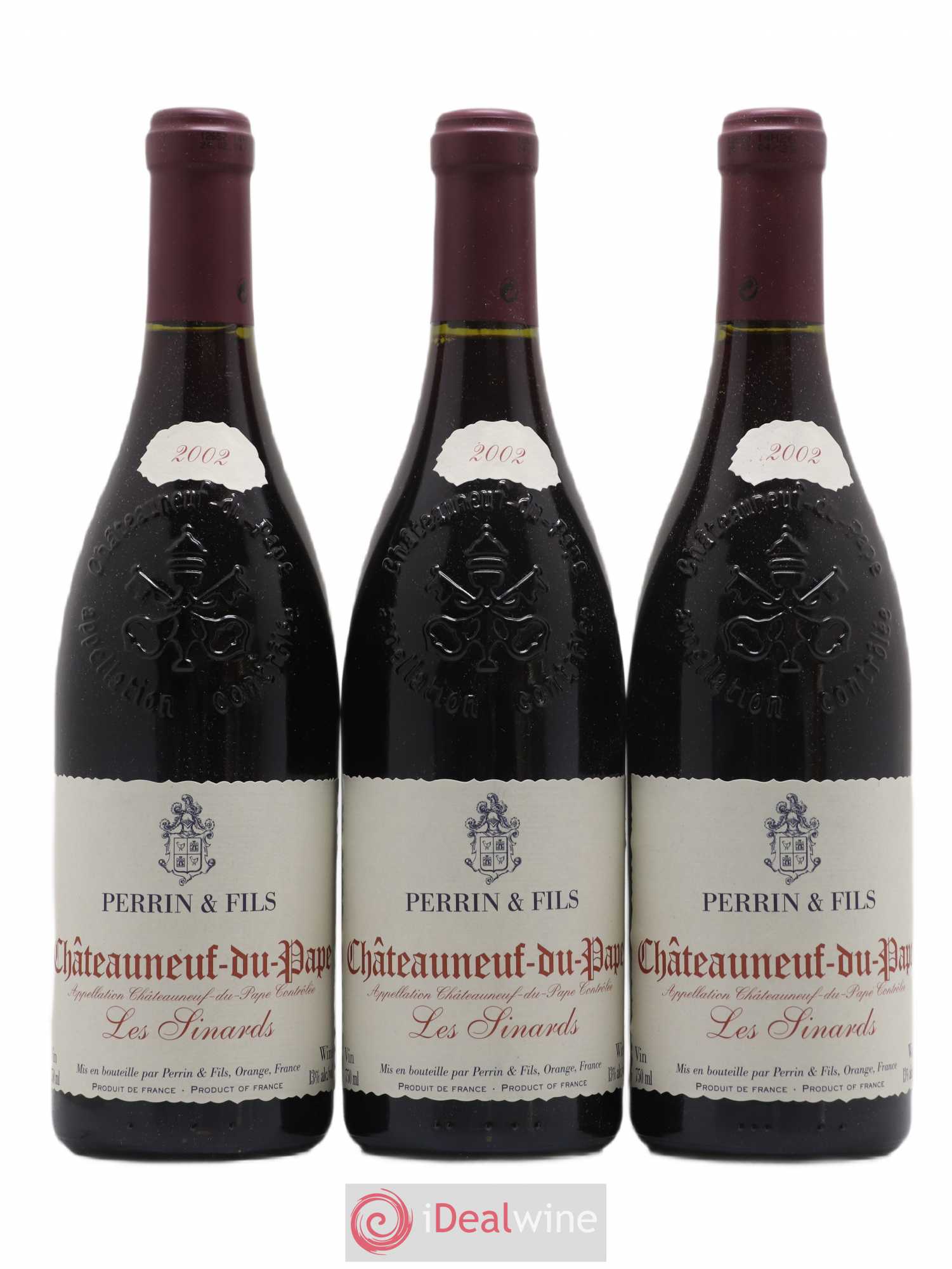 Châteauneuf-du-Pape Les Sinards Perrin 2002 - Posten von 3 Flaschen - 0