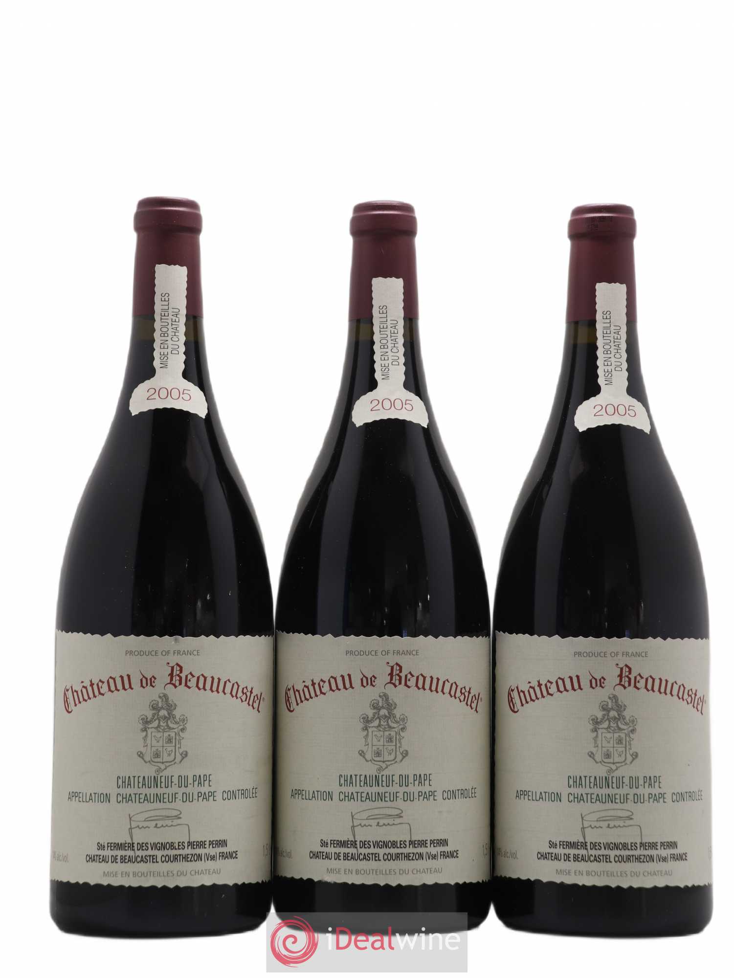 Châteauneuf-du-Pape Château de Beaucastel Famille Perrin 2005 - Posten von 6 Magnum - 1