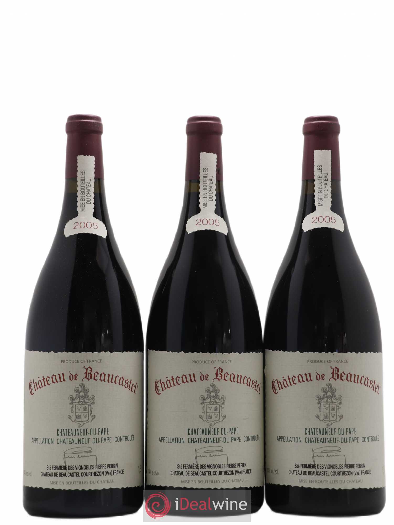 Châteauneuf-du-Pape Château de Beaucastel Famille Perrin 2005 - Posten von 6 Magnum - 2