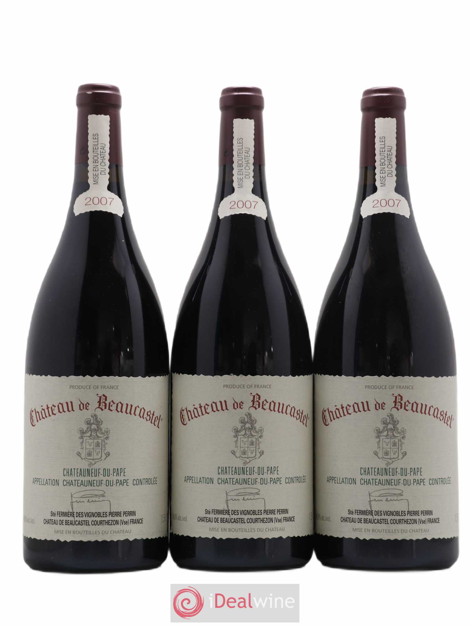 Châteauneuf-du-Pape Château de Beaucastel Famille Perrin 2007 - Lot de 6 magnums - 1