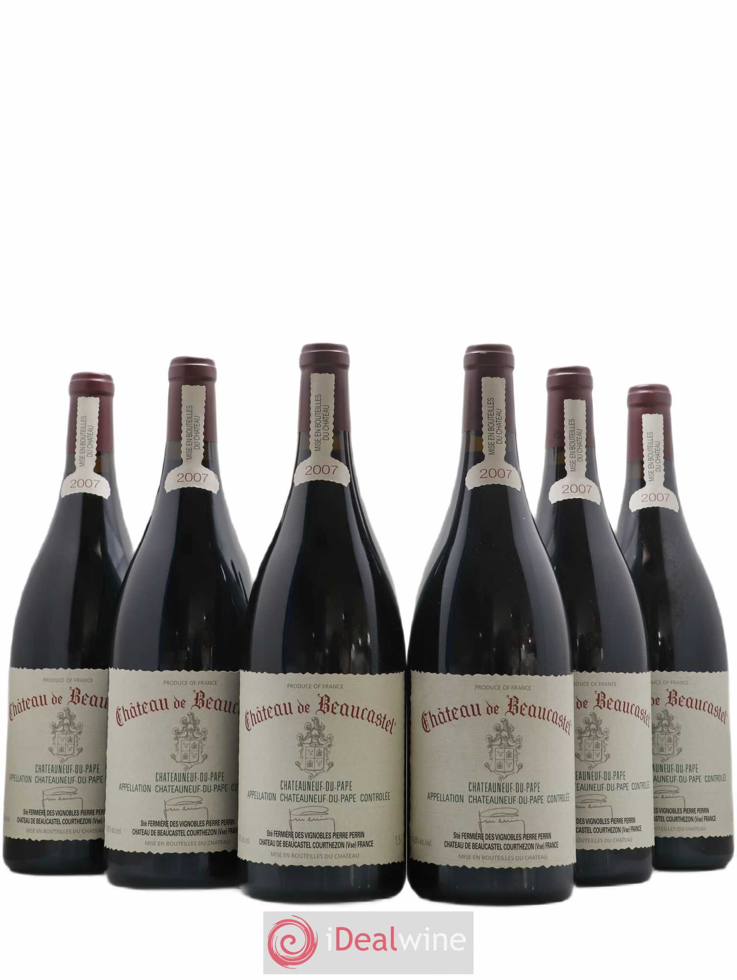 Châteauneuf-du-Pape Château de Beaucastel Famille Perrin 2007 - Lot de 6 magnums - 0