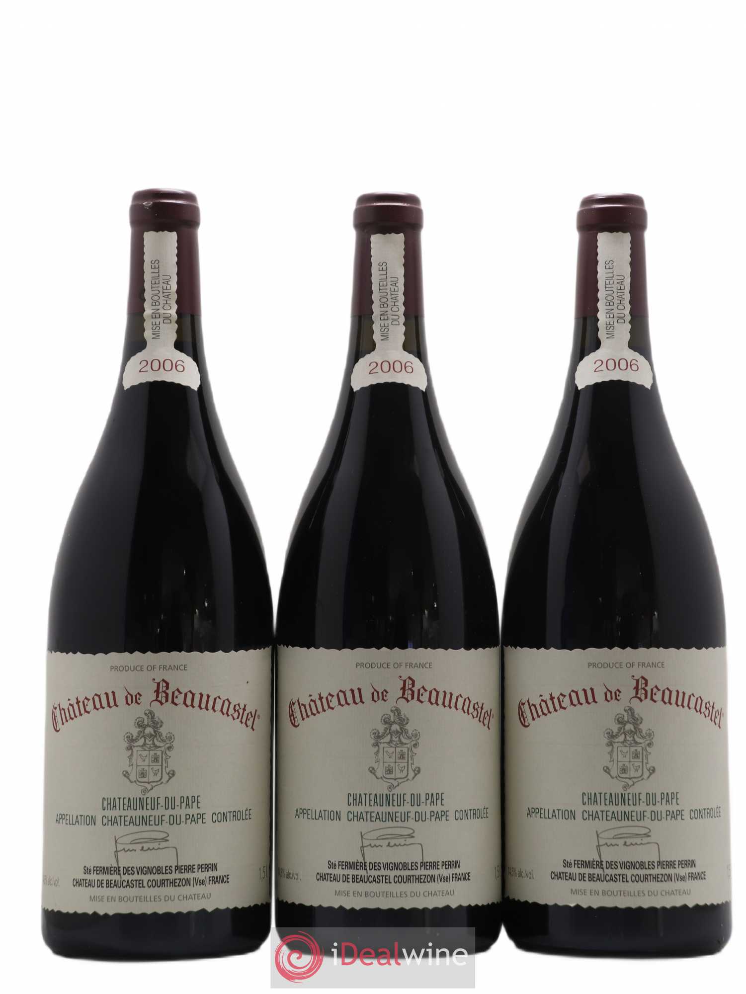 Châteauneuf-du-Pape Château de Beaucastel Famille Perrin 2006 - Lot de 6 magnums - 2