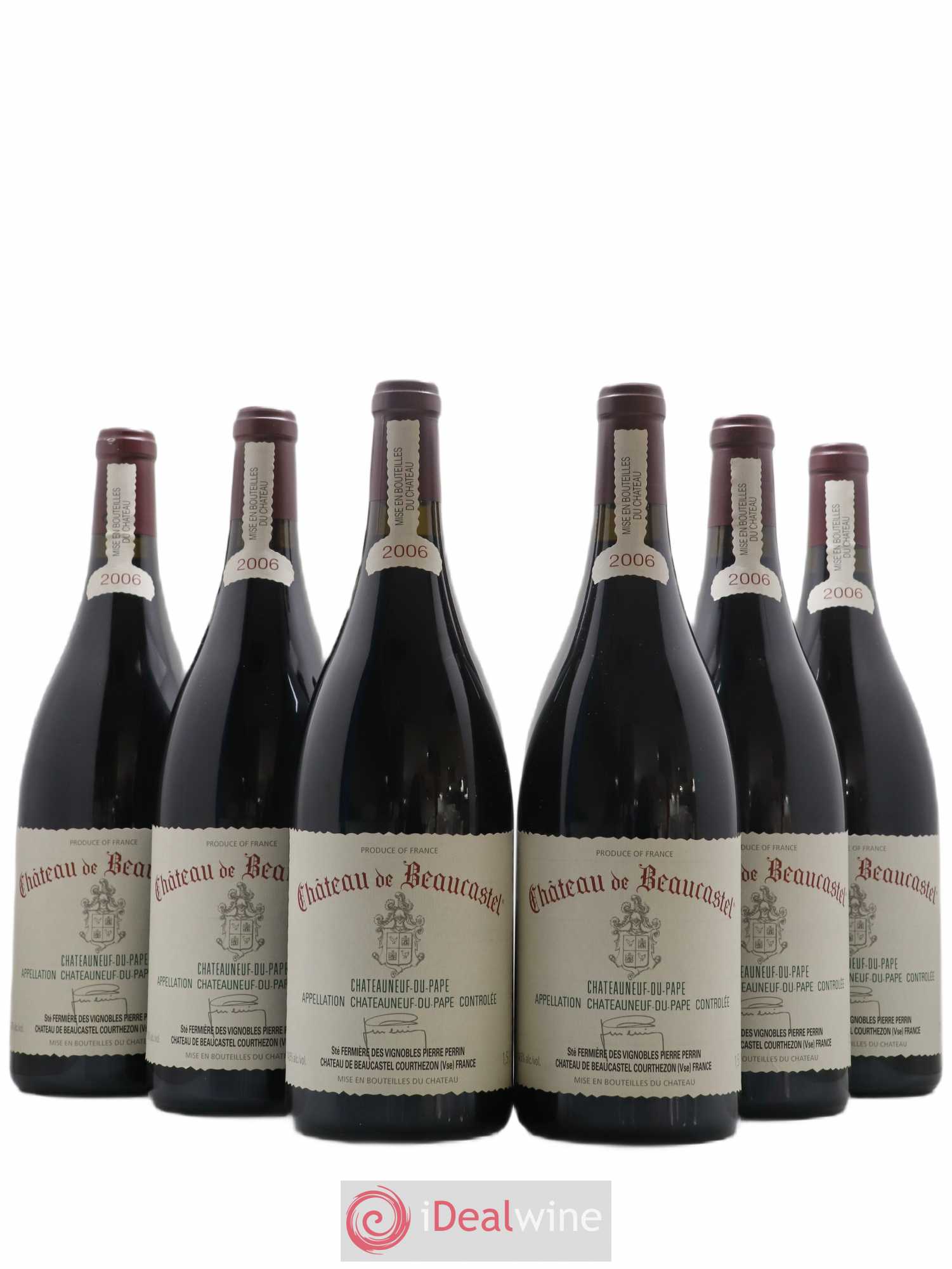 Châteauneuf-du-Pape Château de Beaucastel Famille Perrin 2006 - Lot de 6 magnums - 0