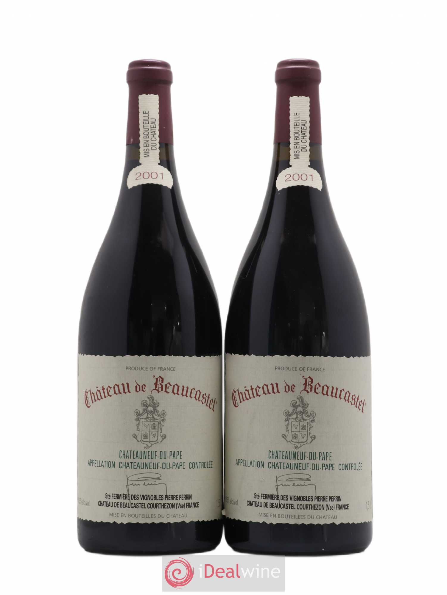 Châteauneuf-du-Pape Château de Beaucastel Famille Perrin 2001 - Lot de 2 magnums - 0