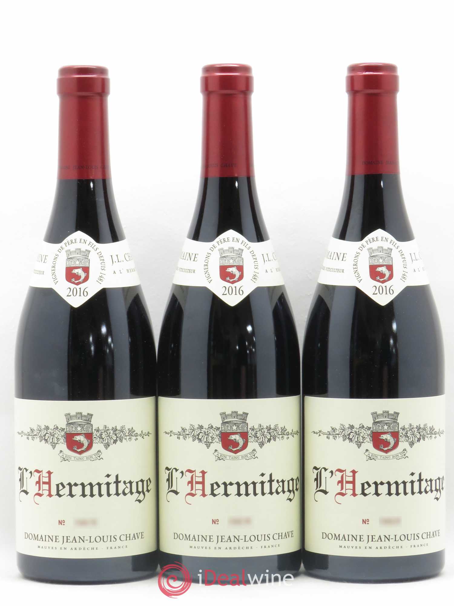 Hermitage Jean-Louis Chave 2016 - Lot de 3 bouteilles - 0