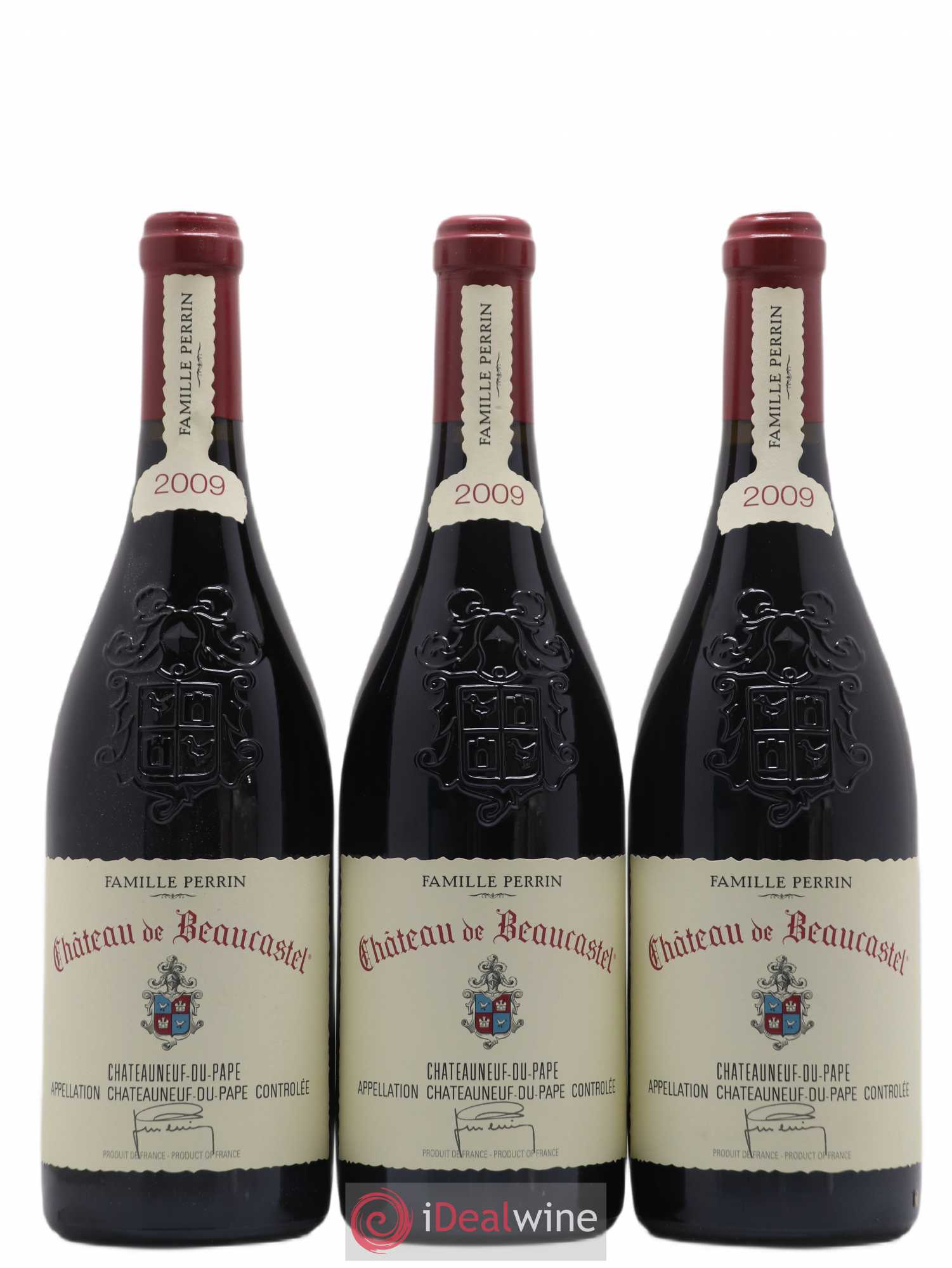 Châteauneuf-du-Pape Château de Beaucastel Famille Perrin 2009 - Lot de 3 bouteilles - 0