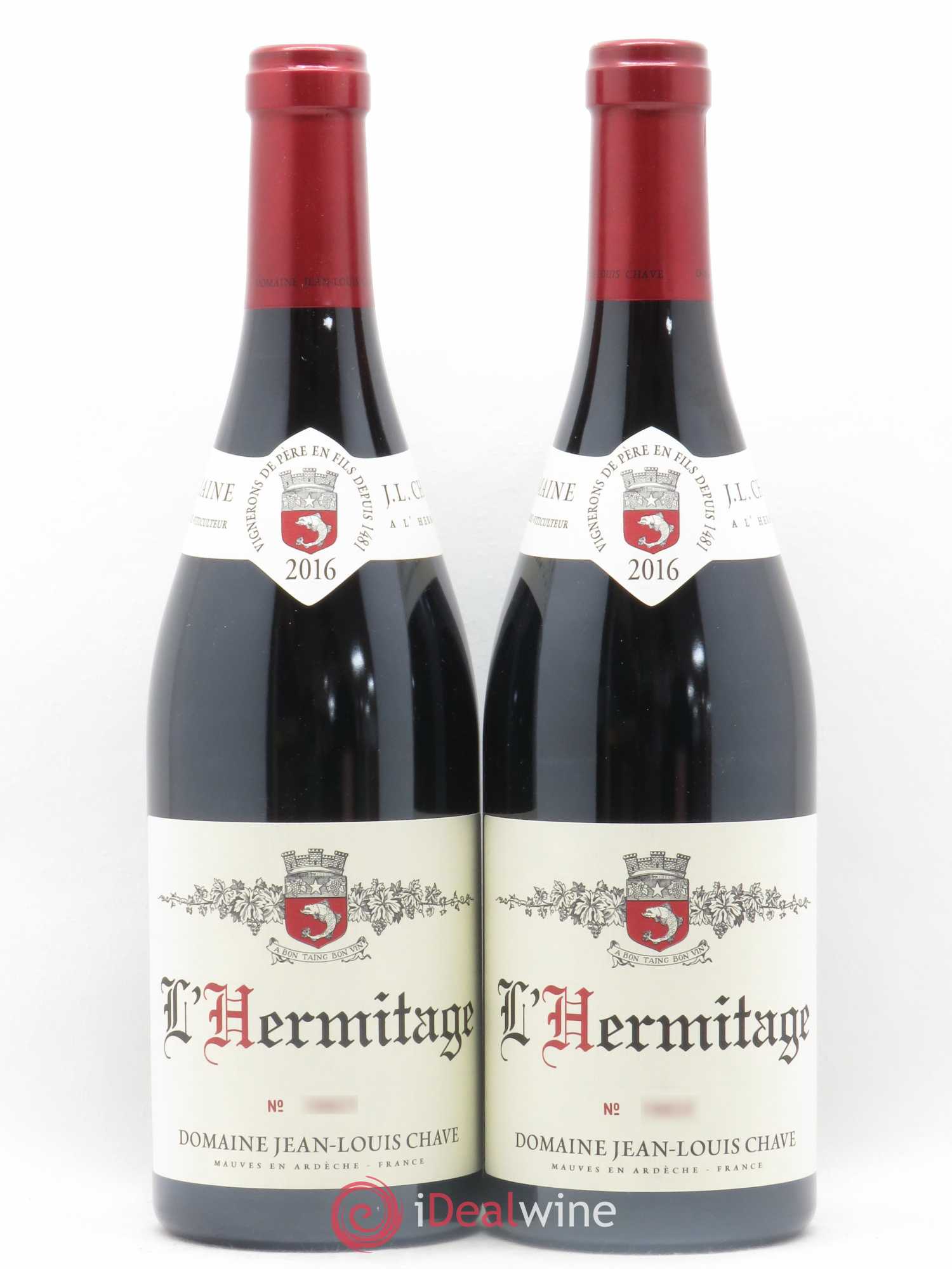 Hermitage Jean-Louis Chave 2016 - Lot de 2 bouteilles - 0