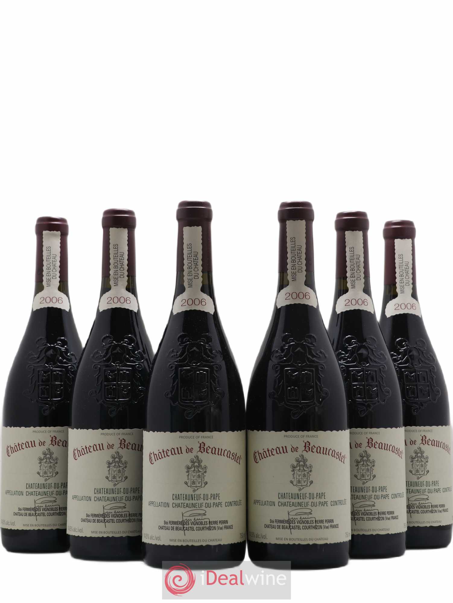 Châteauneuf-du-Pape Château de Beaucastel Famille Perrin 2006 - Lot de 6 bouteilles - 0