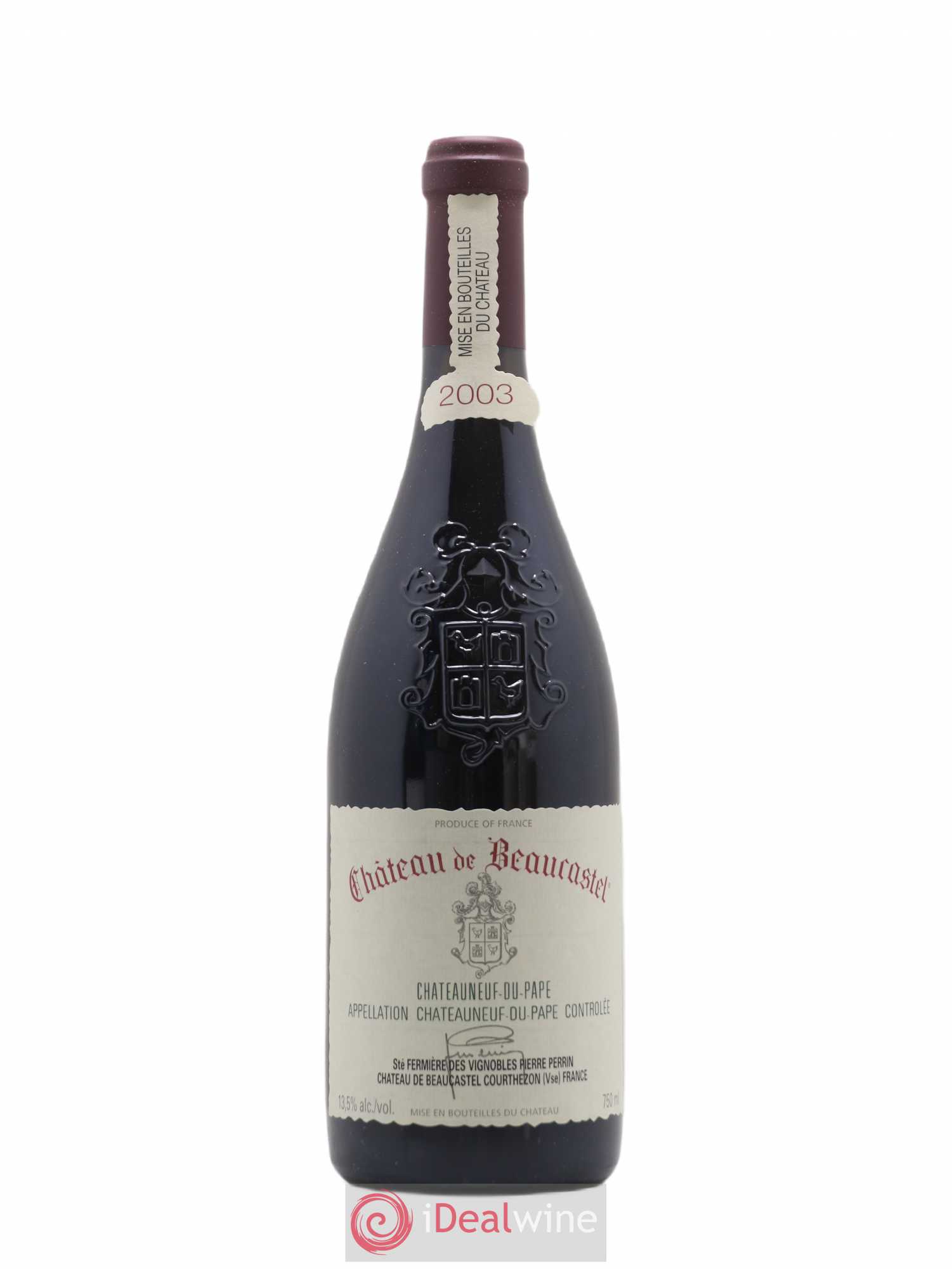 Châteauneuf-du-Pape Château de Beaucastel Famille Perrin 2003 - Lot de 1 bouteille - 0