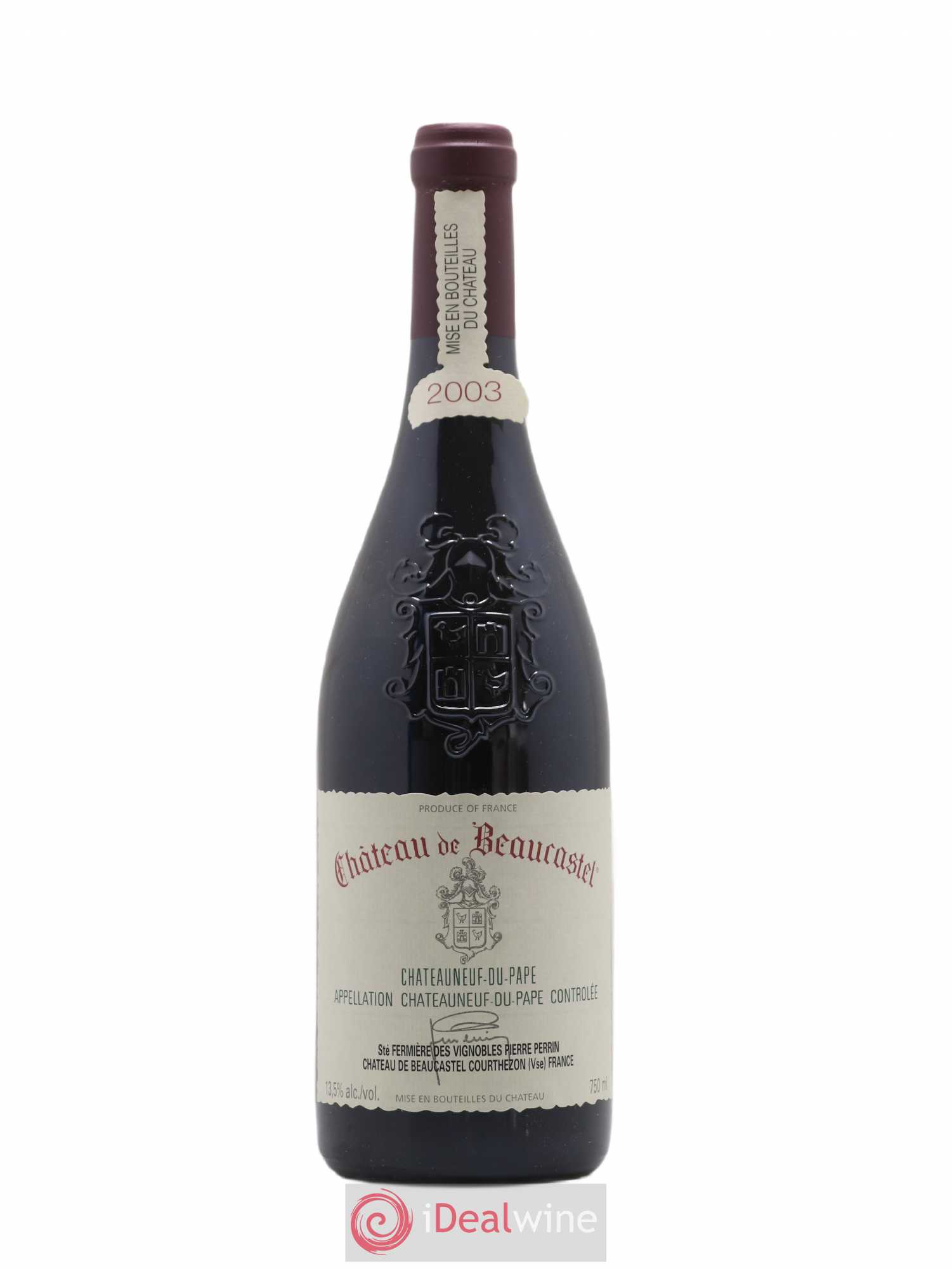 Châteauneuf-du-Pape Château de Beaucastel Famille Perrin 2003 - Lot de 1 bouteille - 0