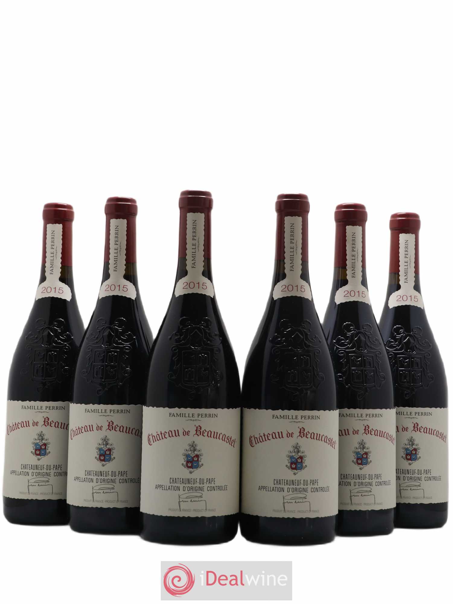 Châteauneuf-du-Pape Château de Beaucastel Famille Perrin 2015 - Lot de 6 bouteilles - 0