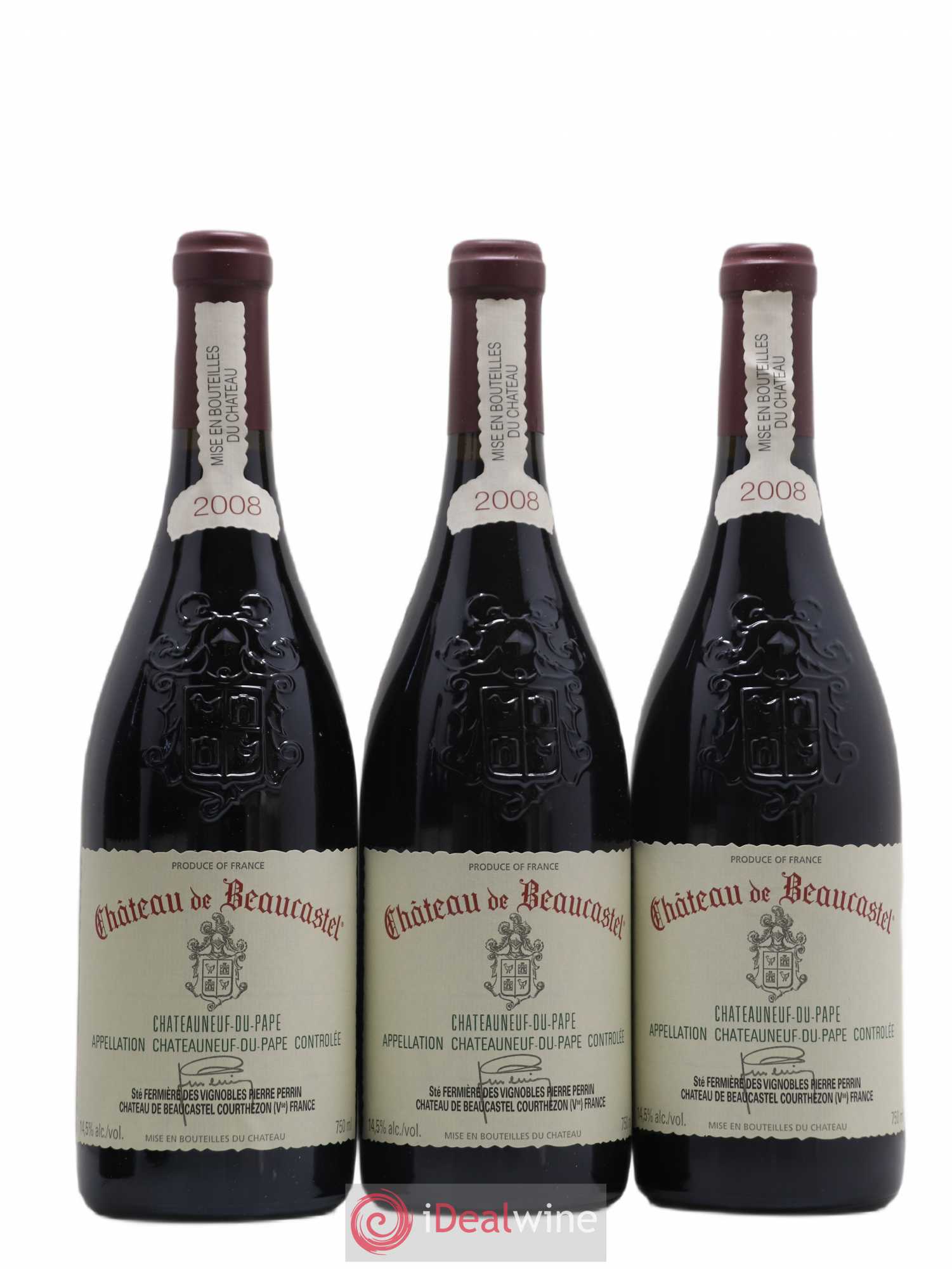 Châteauneuf-du-Pape Château de Beaucastel Famille Perrin 2008 - Lot de 6 bouteilles - 1