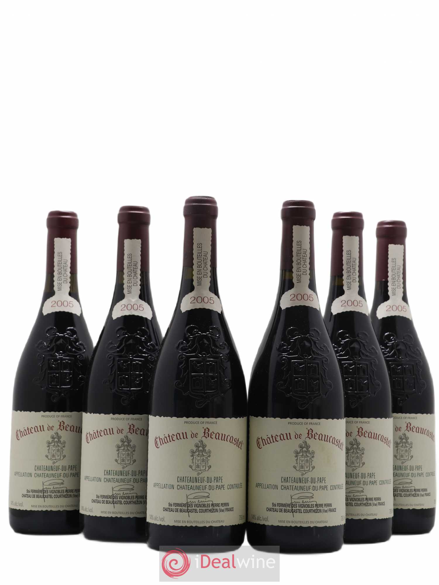 Châteauneuf-du-Pape Château de Beaucastel Famille Perrin 2005 - Lot de 6 bouteilles - 0