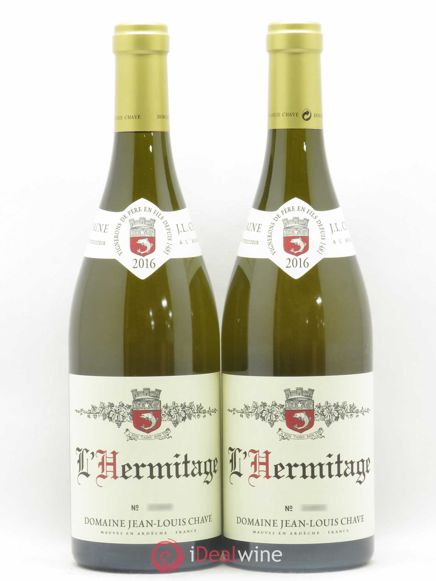 Hermitage Jean-Louis Chave 2016 - Lot de 2 bouteilles - 0